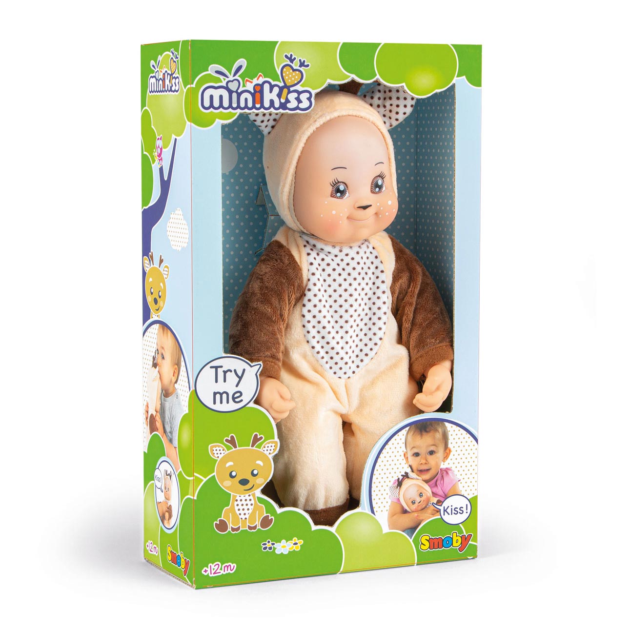 Smoby Minikiss Babypuppe – Hirsch