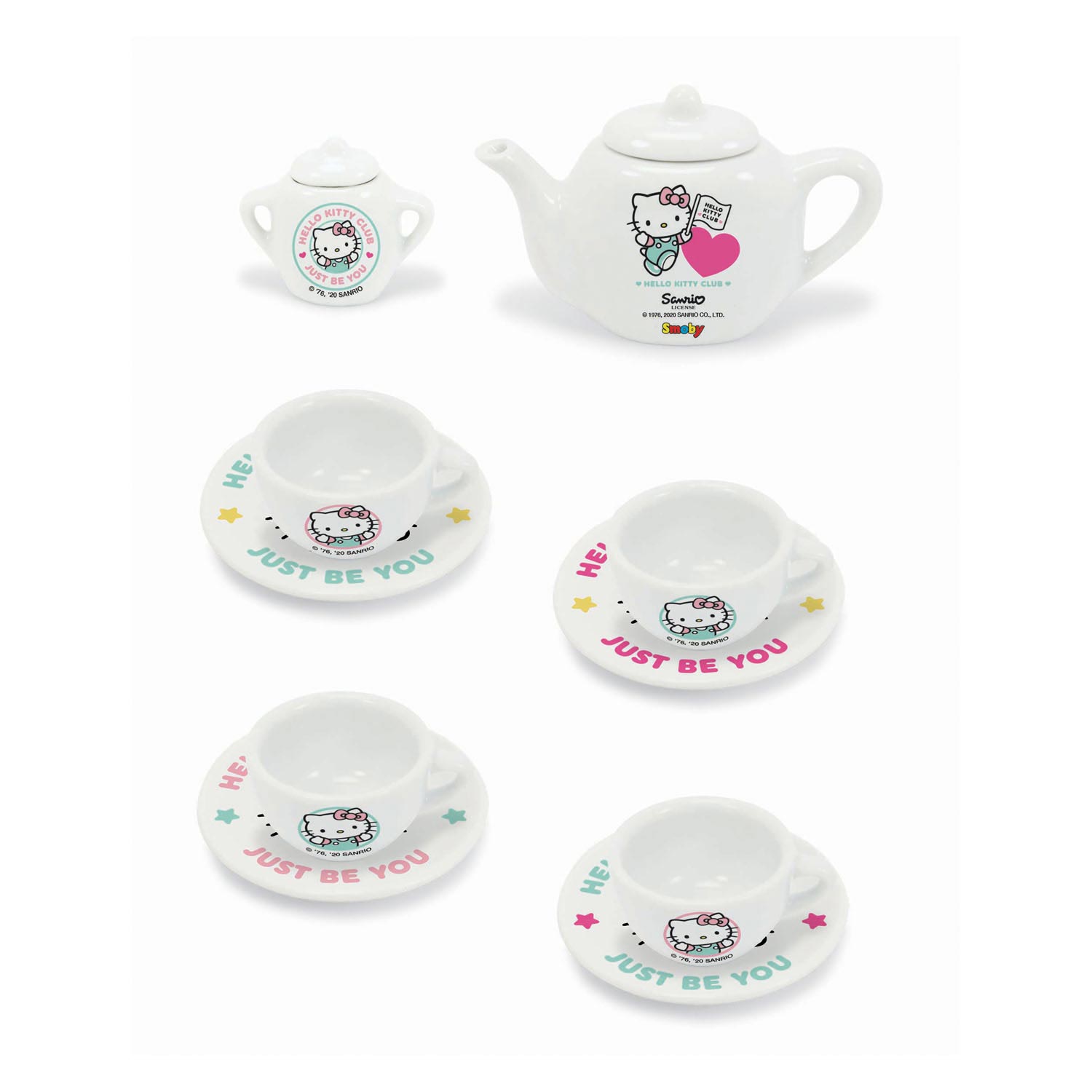 Service à thé en porcelaine Smoby Hello Kitty , 12 pcs.