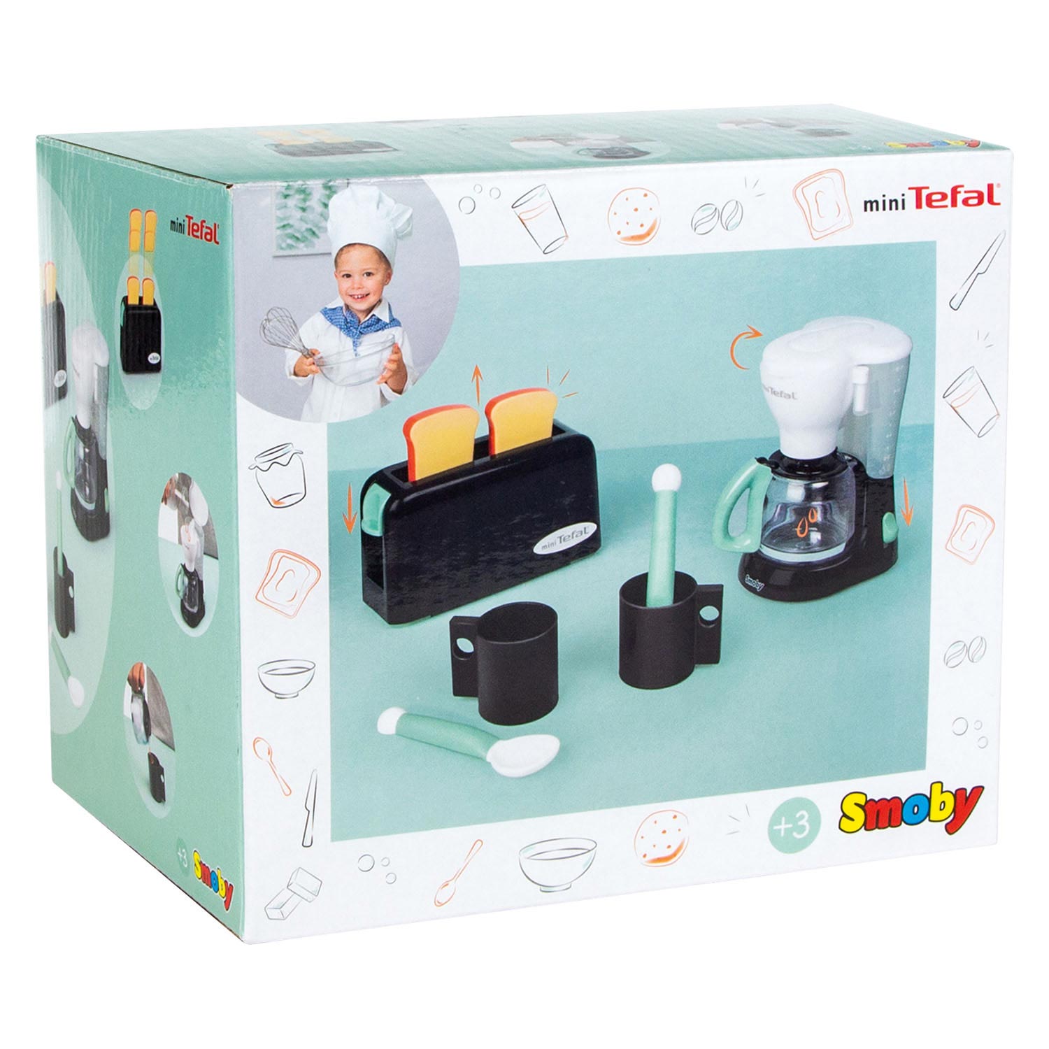 Smoby Tefal Ontbijtset, 6dlg.