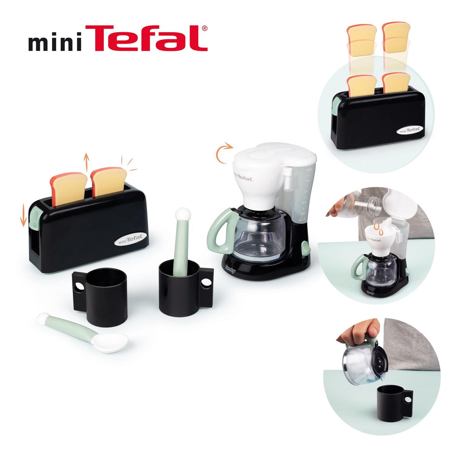 Smoby Tefal Ontbijtset, 6dlg.