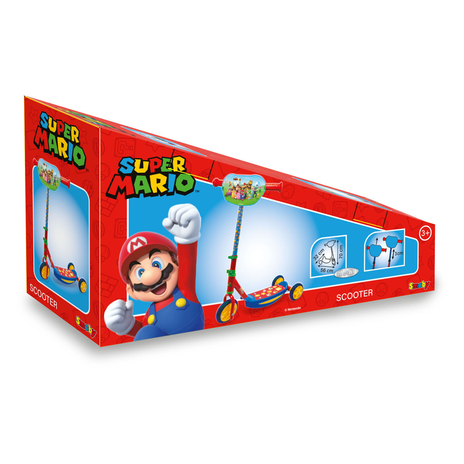 Smoby Super Mario 3-Rad-Kinderroller