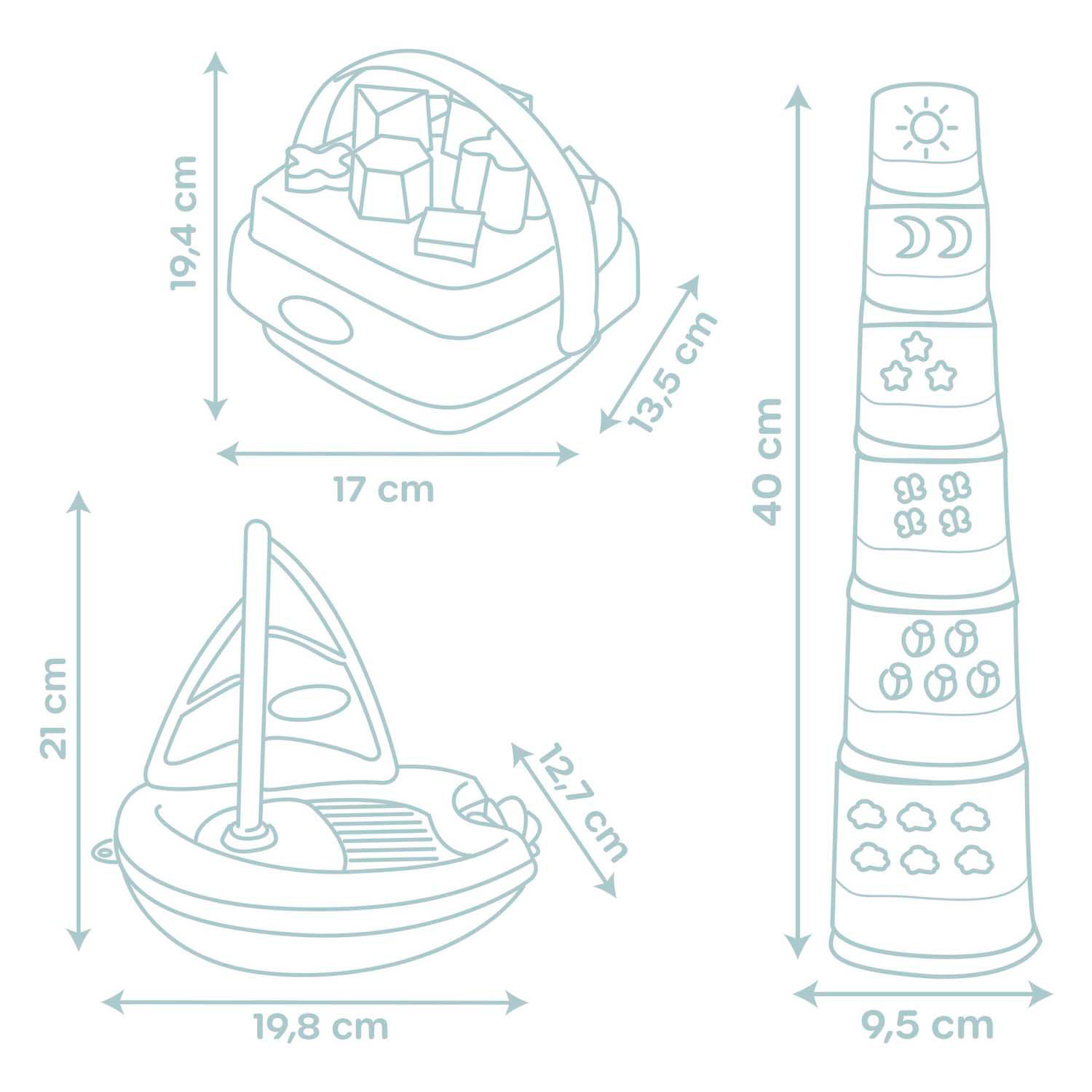 Little Smoby Baby Activiteiten en Badset, 13dlg.