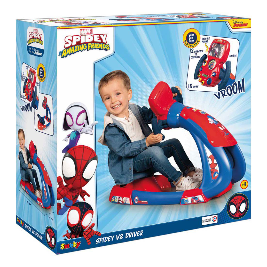 Smoby V8 Driver Spidey Racestoel