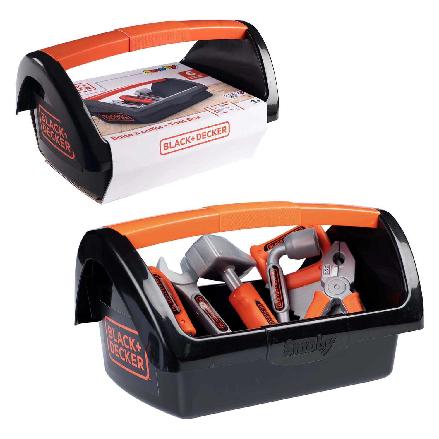 Smoby Black & Decker Gereedschapskist met Gereedschap, 6dlg.