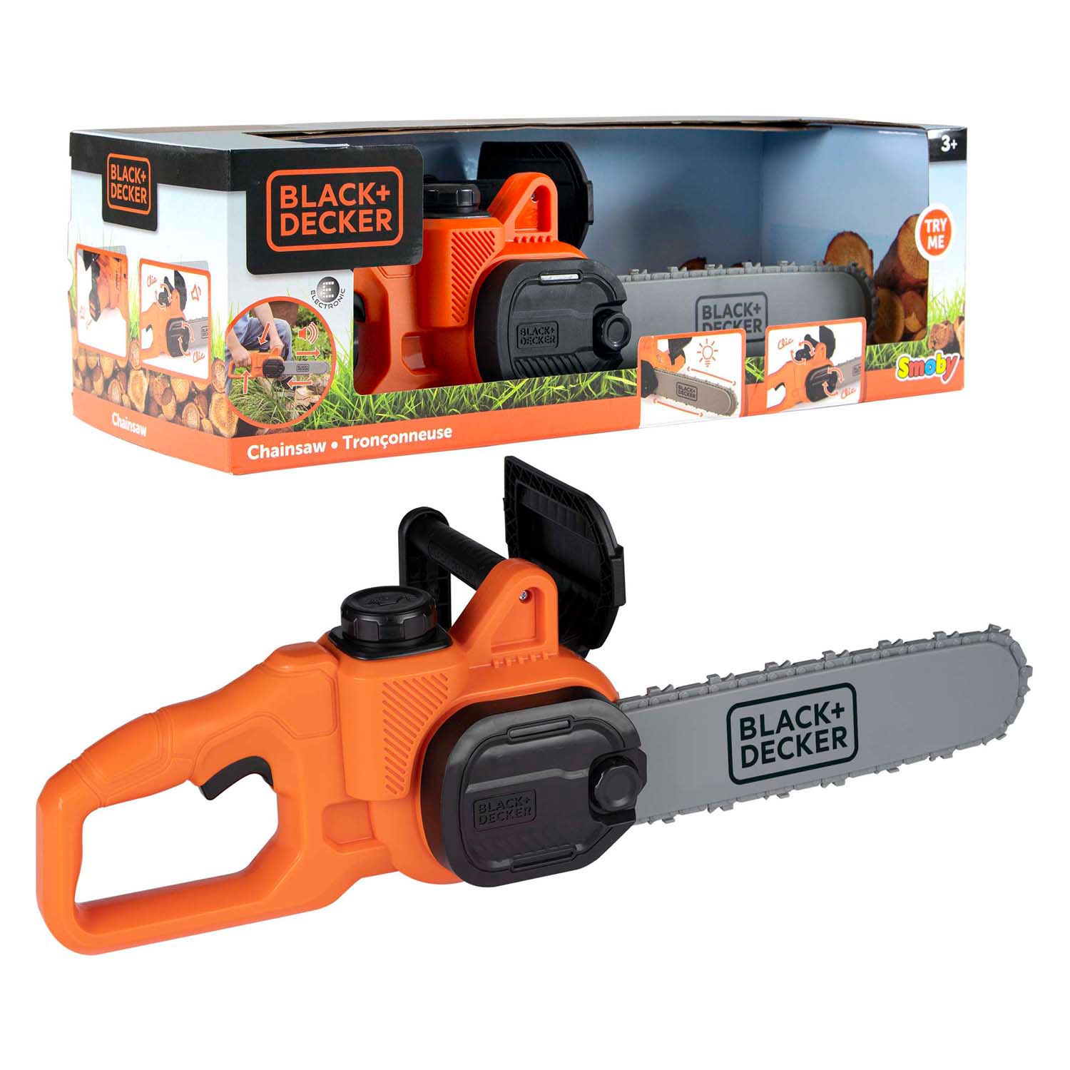 Smoby Black & Decker Kettingzaag met Licht en Geluid