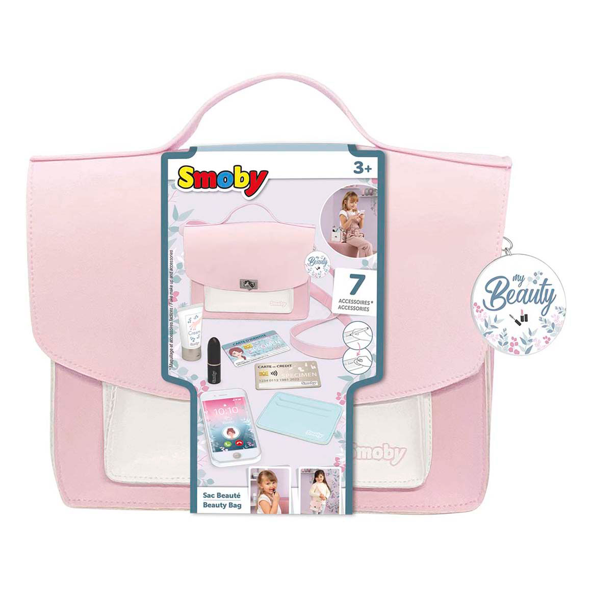 Smoby Mijn Beauty Tas Roze, 6dlg.