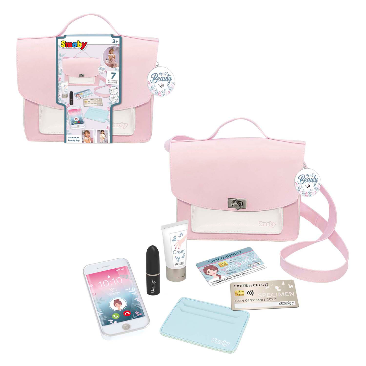 Smoby Mijn Beauty Tas Roze, 6dlg.