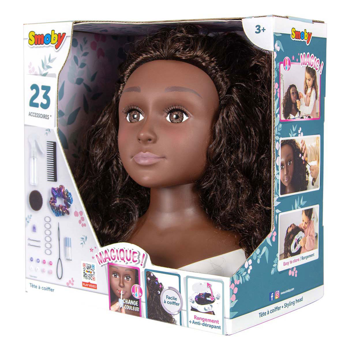 Smoby Mijn Beauty Kappop Afro met Accessoires, 23dlg.