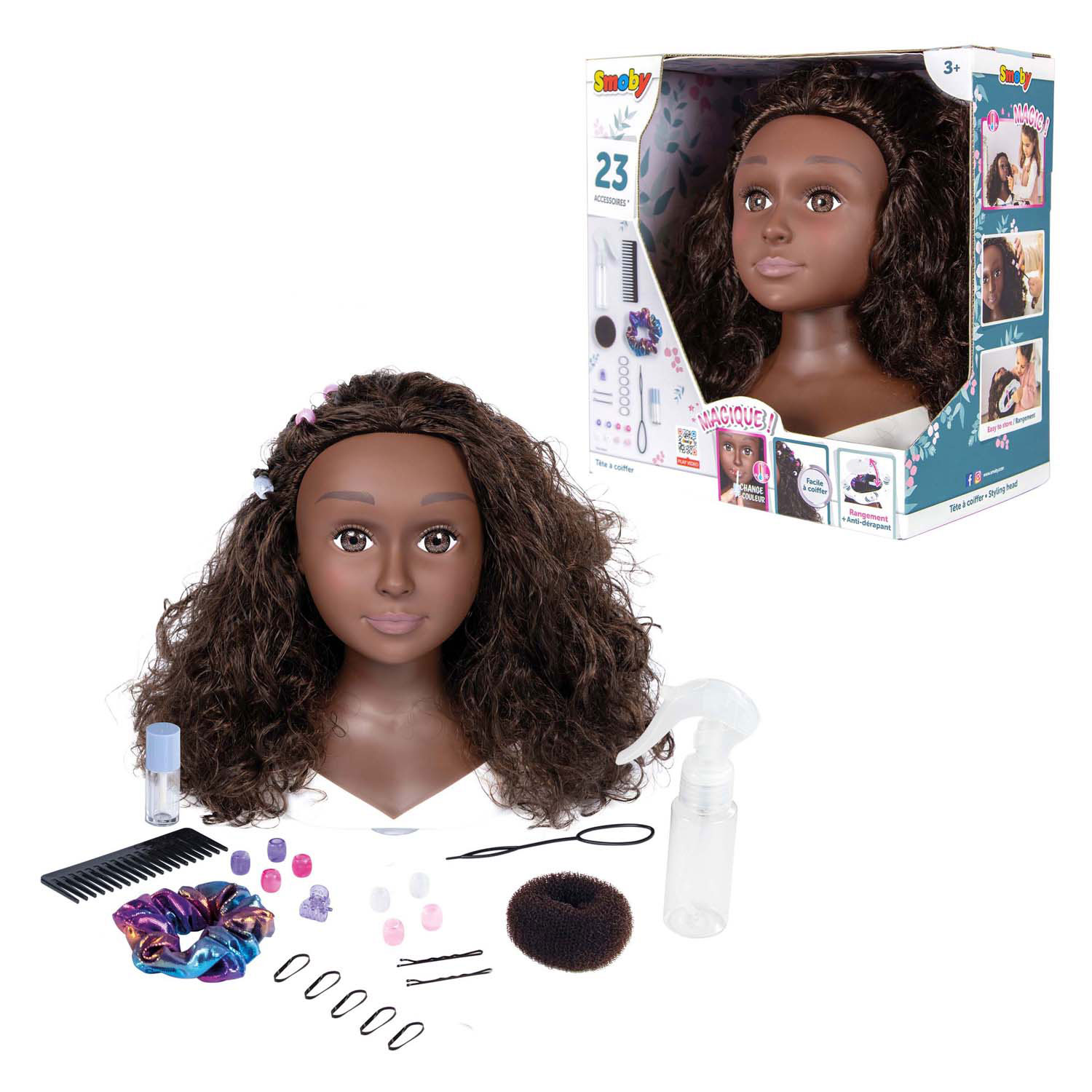 Smoby Mijn Beauty Kappop Afro met Accessoires, 23dlg.