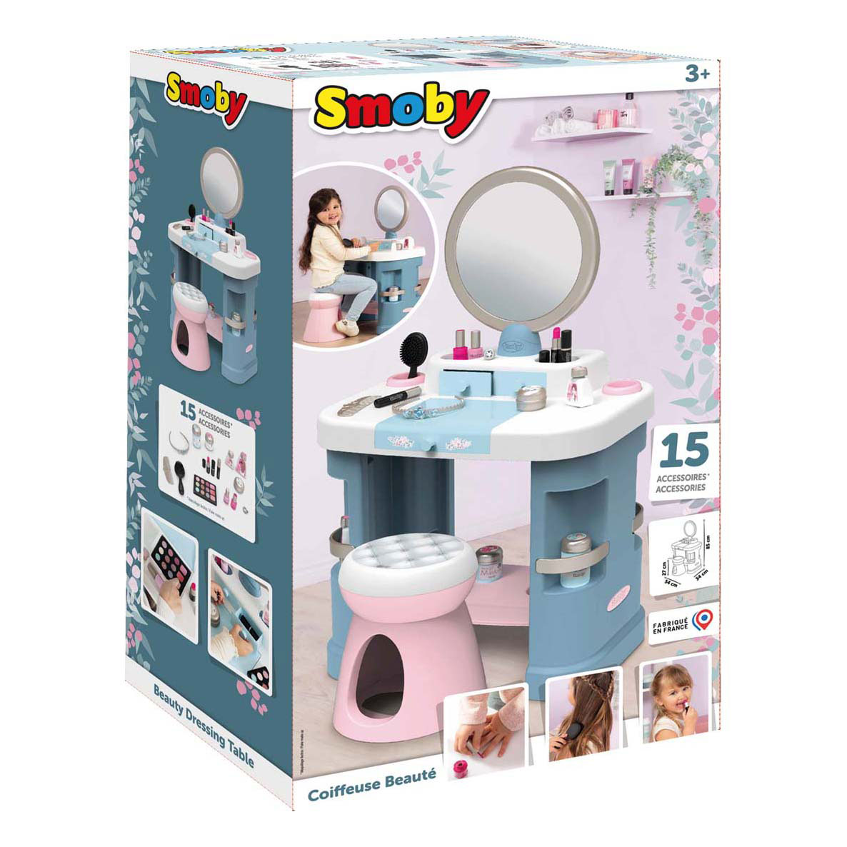 Smoby Mijn Beauty Kaptafel met Accessoires en Kruk, 15dlg.