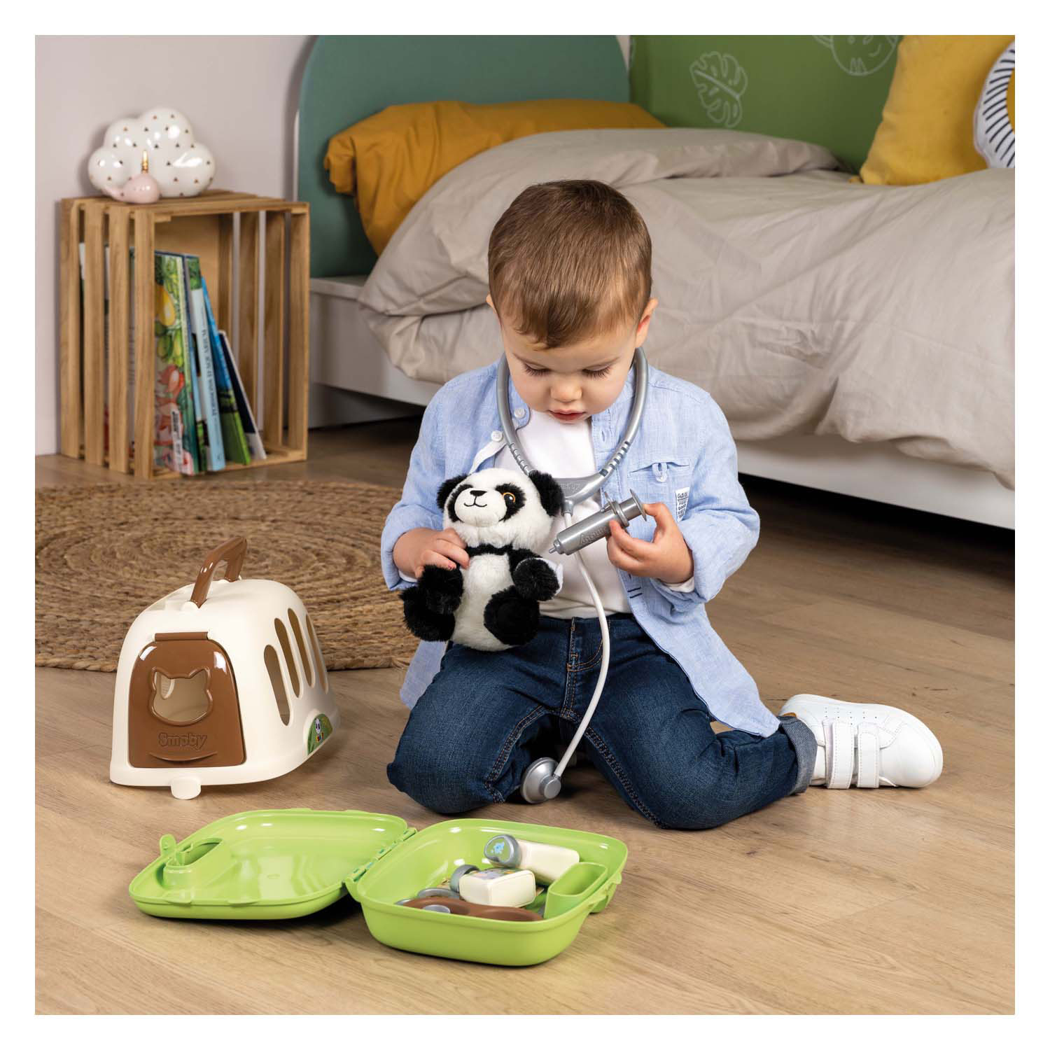 Smoby Dierenverzorger Reismand met Panda, 12dlg.