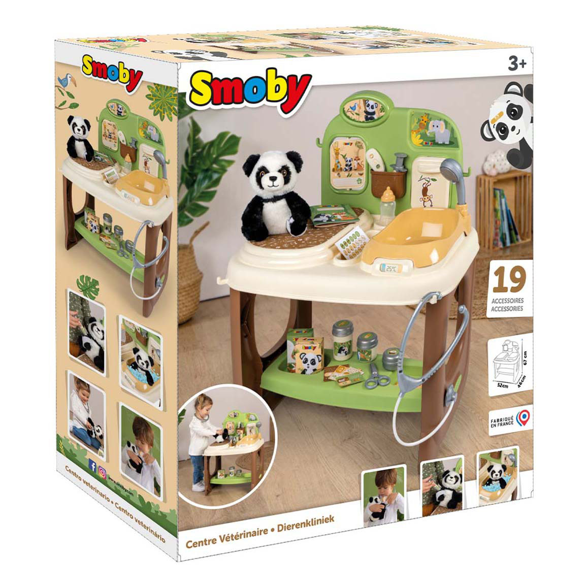 Smoby Dierenverzorger Centrum met Panda, 19dlg.