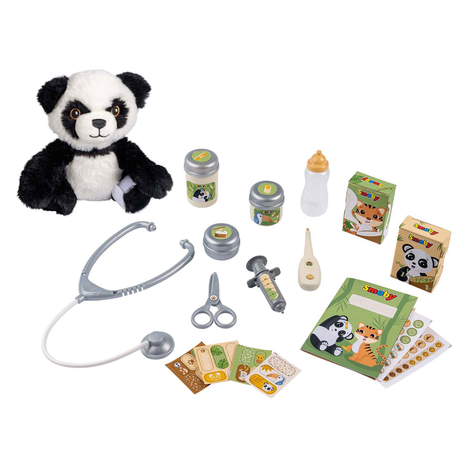 Smoby Dierenverzorger Centrum met Panda, 19dlg.