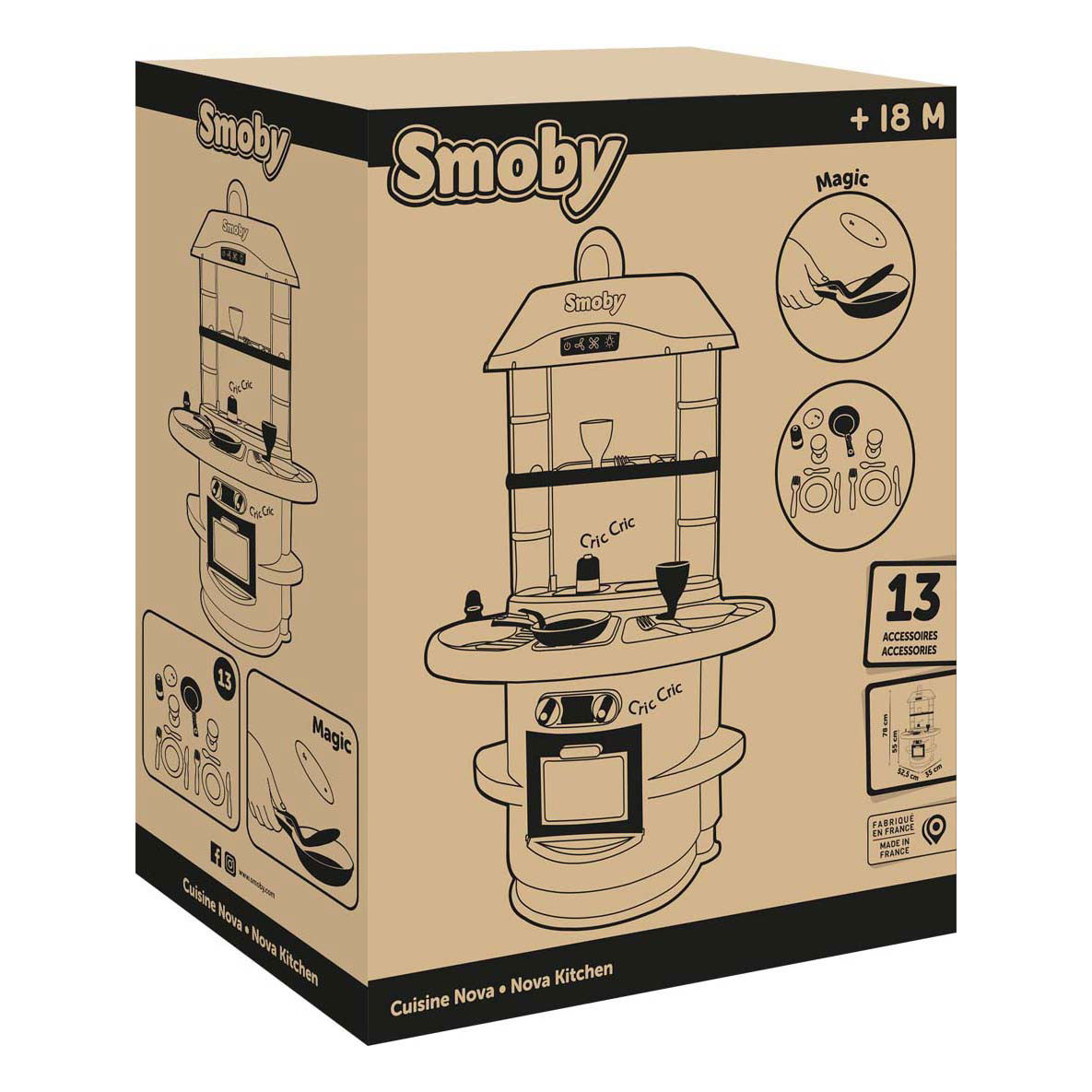 Smoby Nova Speelkeuken, 13dlg.