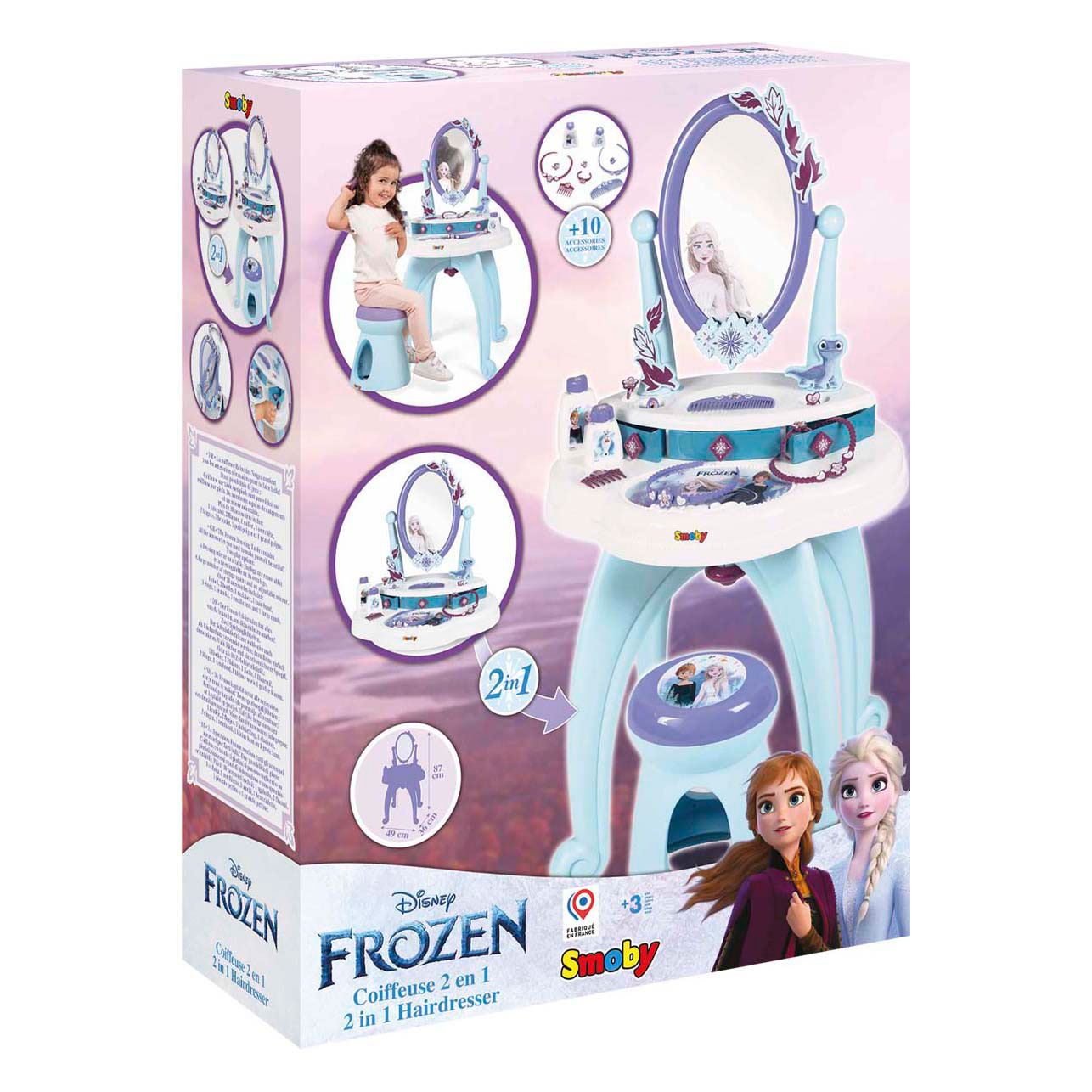 Smoby Frozen 2in1 Kaptafel met Kruk, 10dlg.