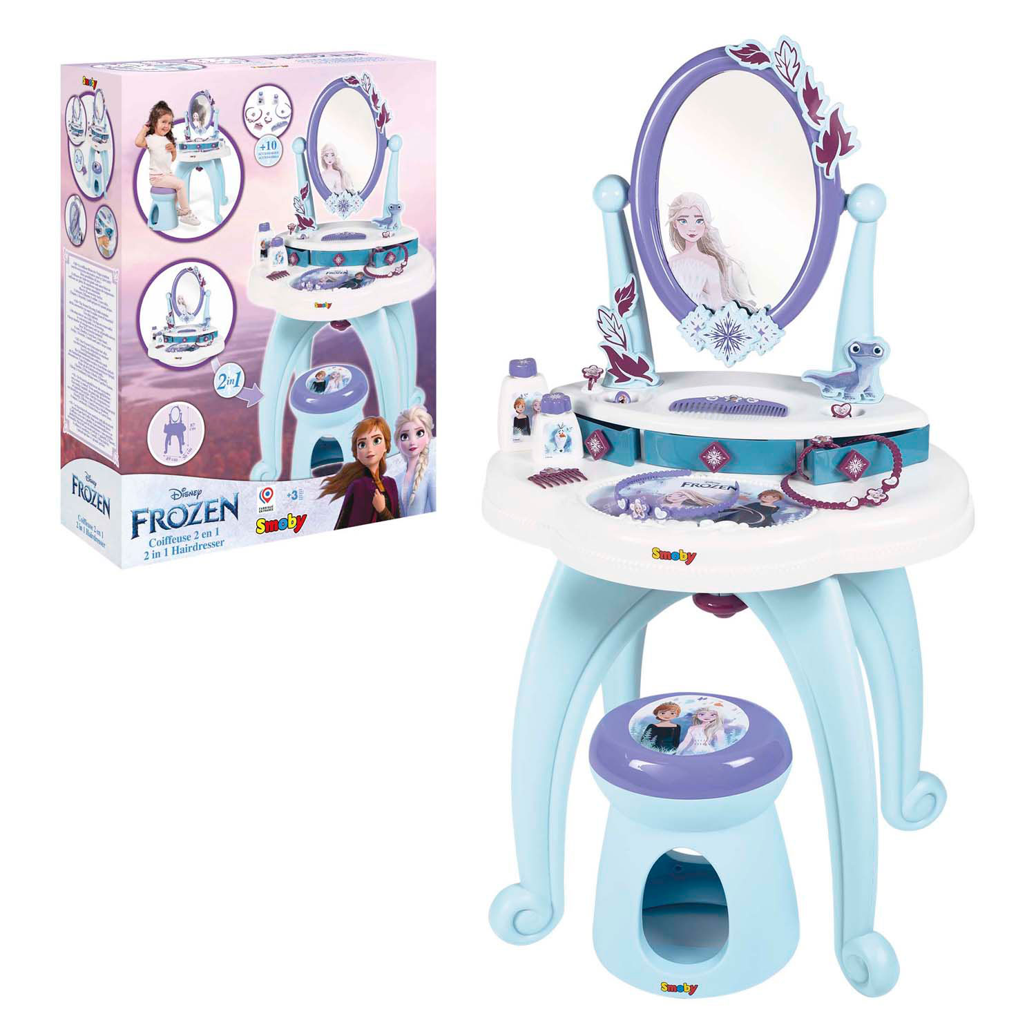 Smoby Frozen 2in1 Kaptafel met Kruk, 10dlg.