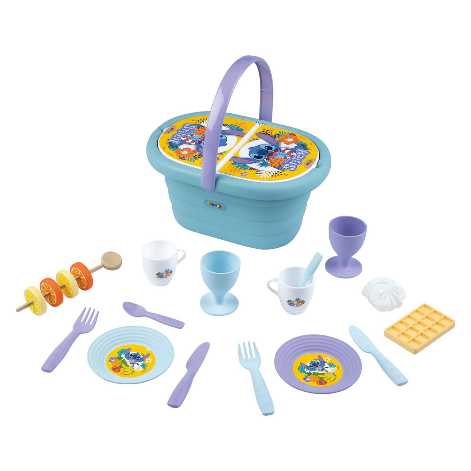 Smoby Stitch Picknickmand met Accessoires, 19dlg.