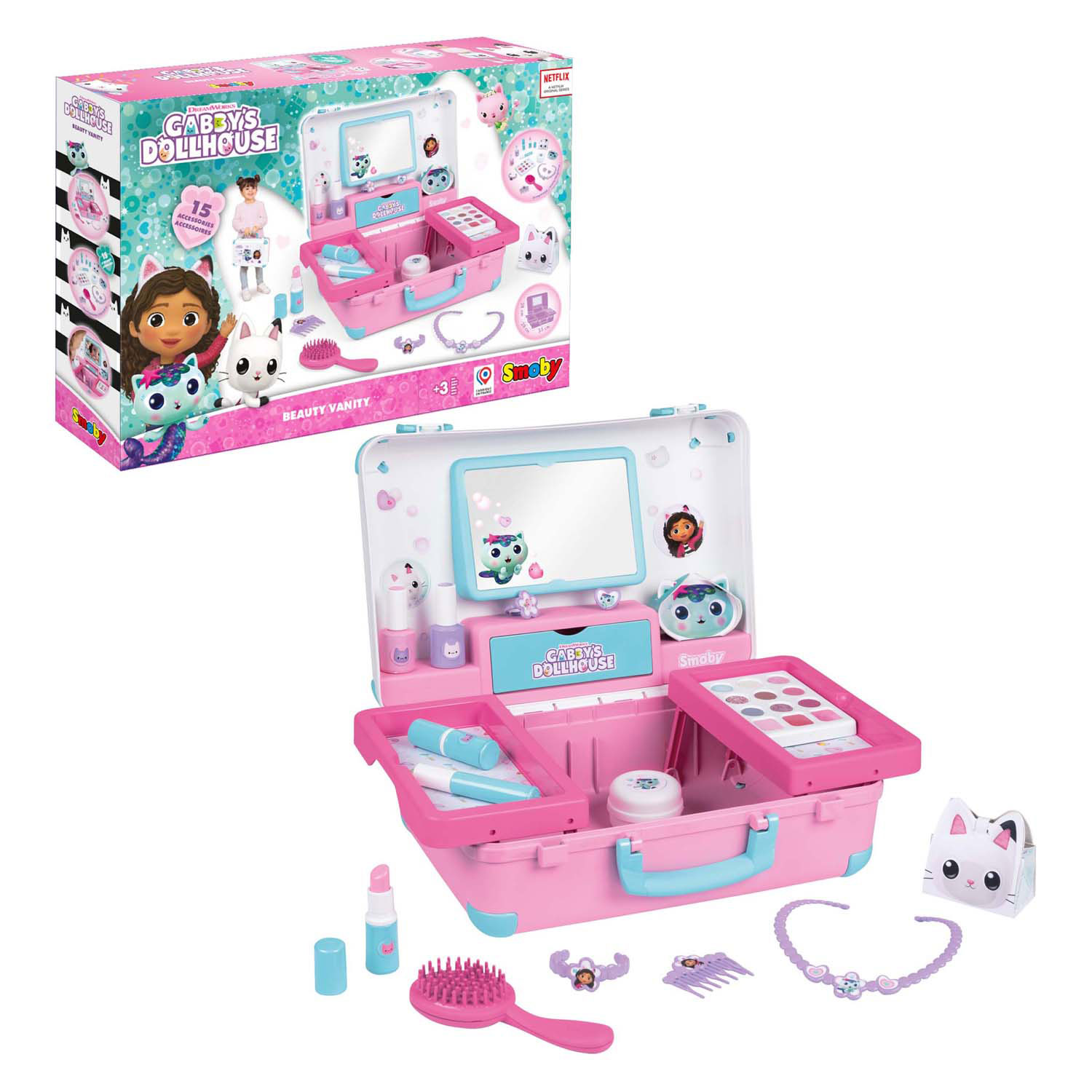 Smoby Gabby's Dollhouse Beauty Case, 15 Stück.