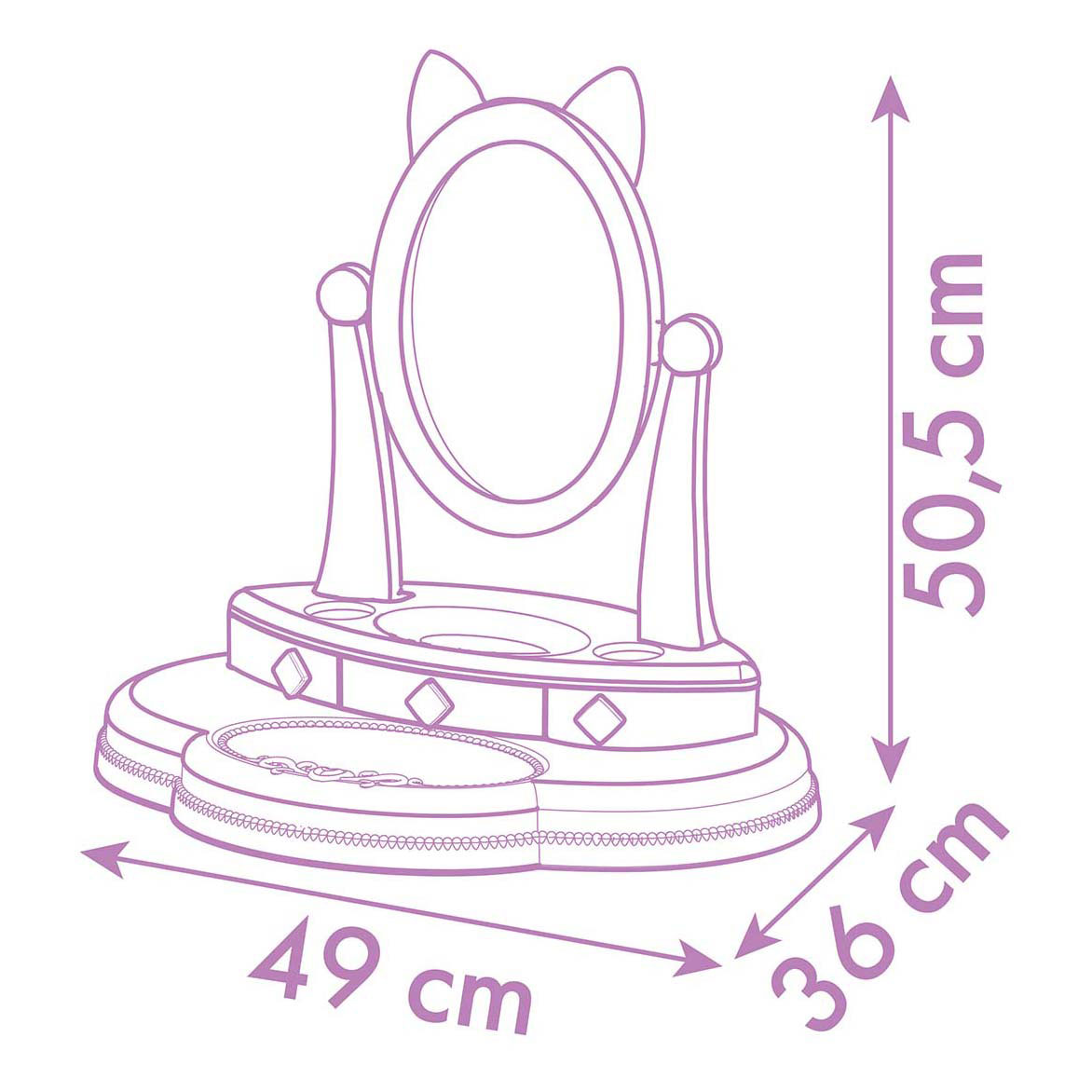 Smoby Gabby's Poppenhuis Tafelblad Kaptafel, 12dlg.