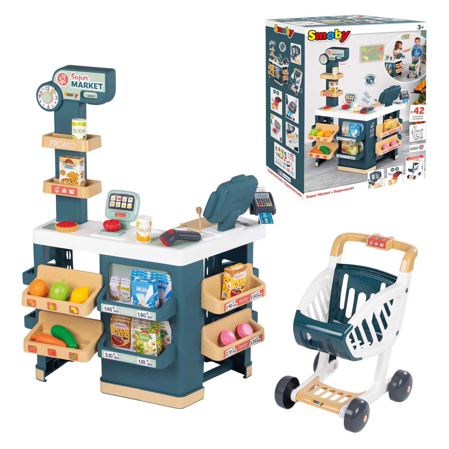 Smoby Supermarkt Met Accessoires, 42dlg.