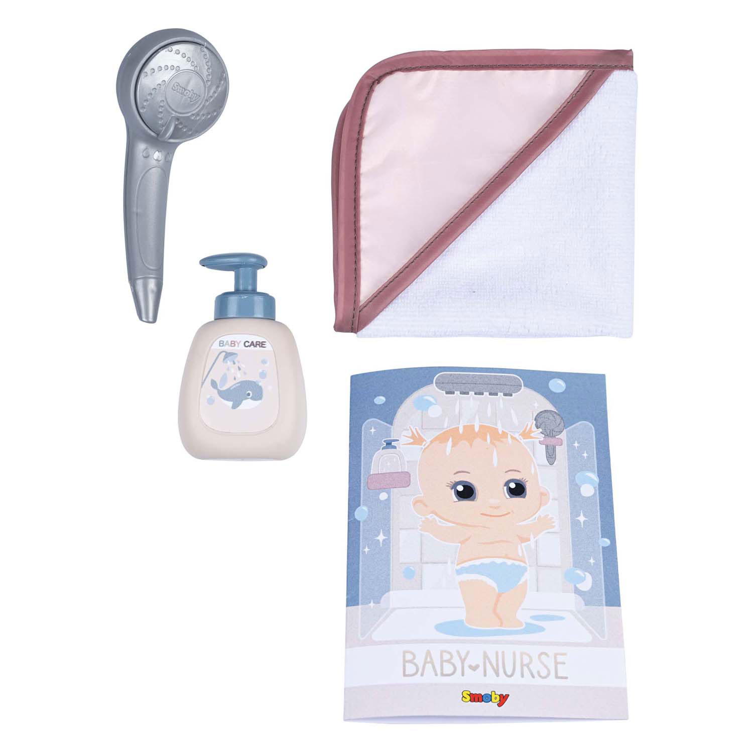 Cabine de douche Smoby Baby Nurse avec 3 accessoires