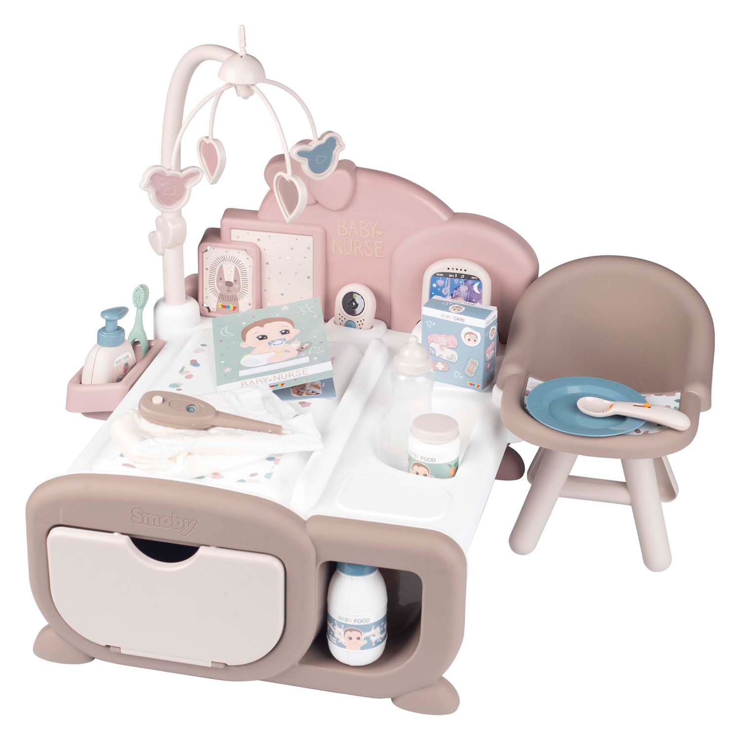 Smoby Baby Nurse Bed en Verzorgingsset, 19dlg.