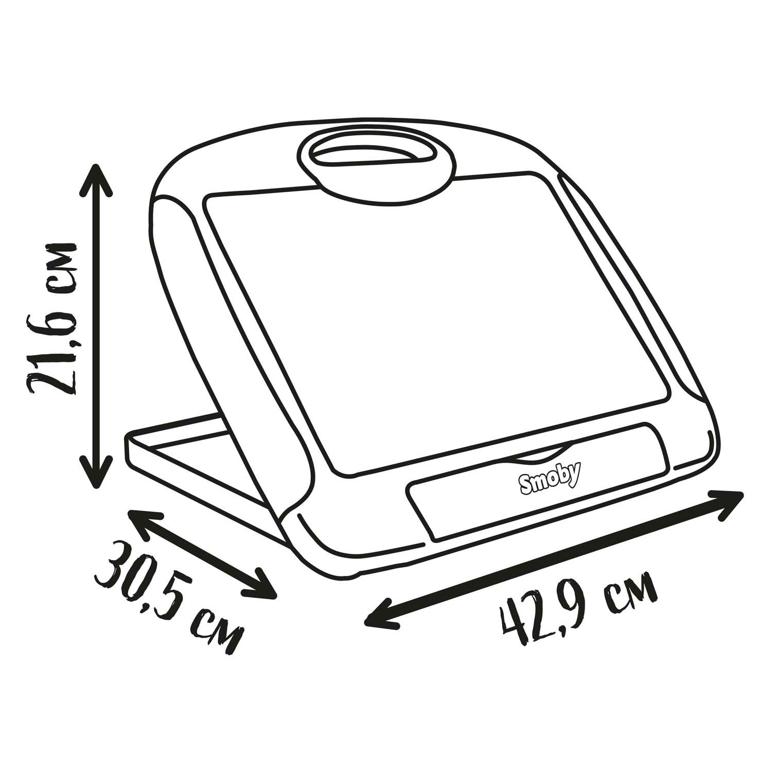 Smoby Reis Tekenbord met Stift en 4 Kleurplaat