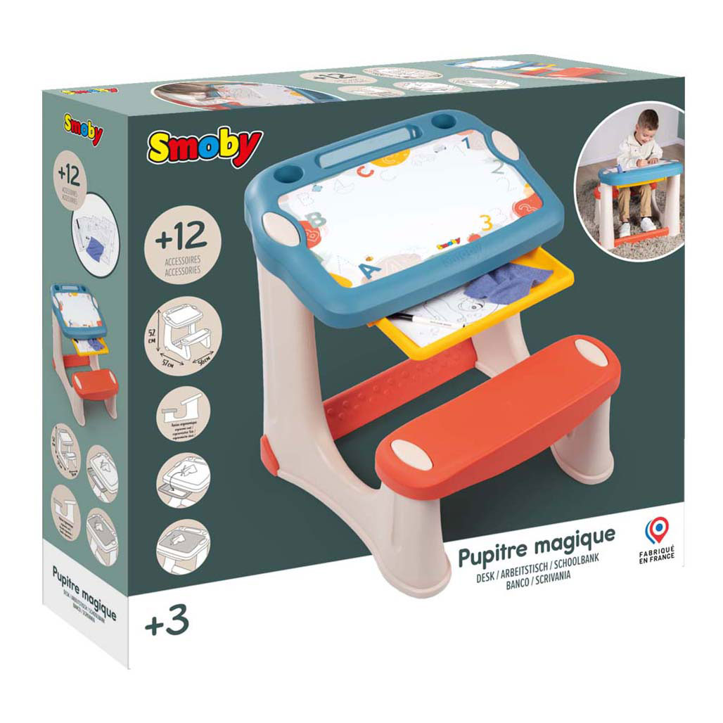 Smoby Tekenbureau met 3 Accessoires