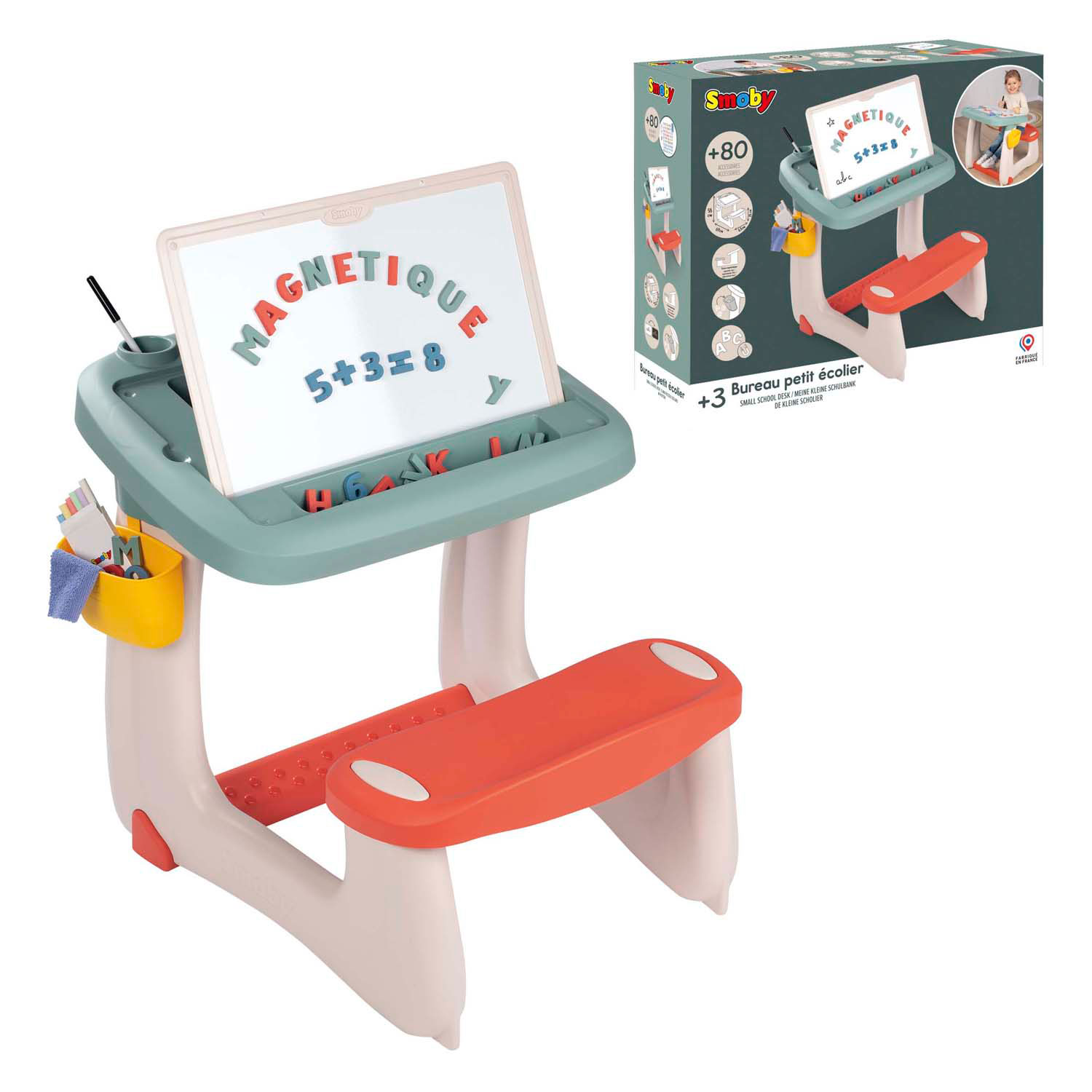 Smoby Ergonomische Kinderbureau met Accessoires, 80dlg.