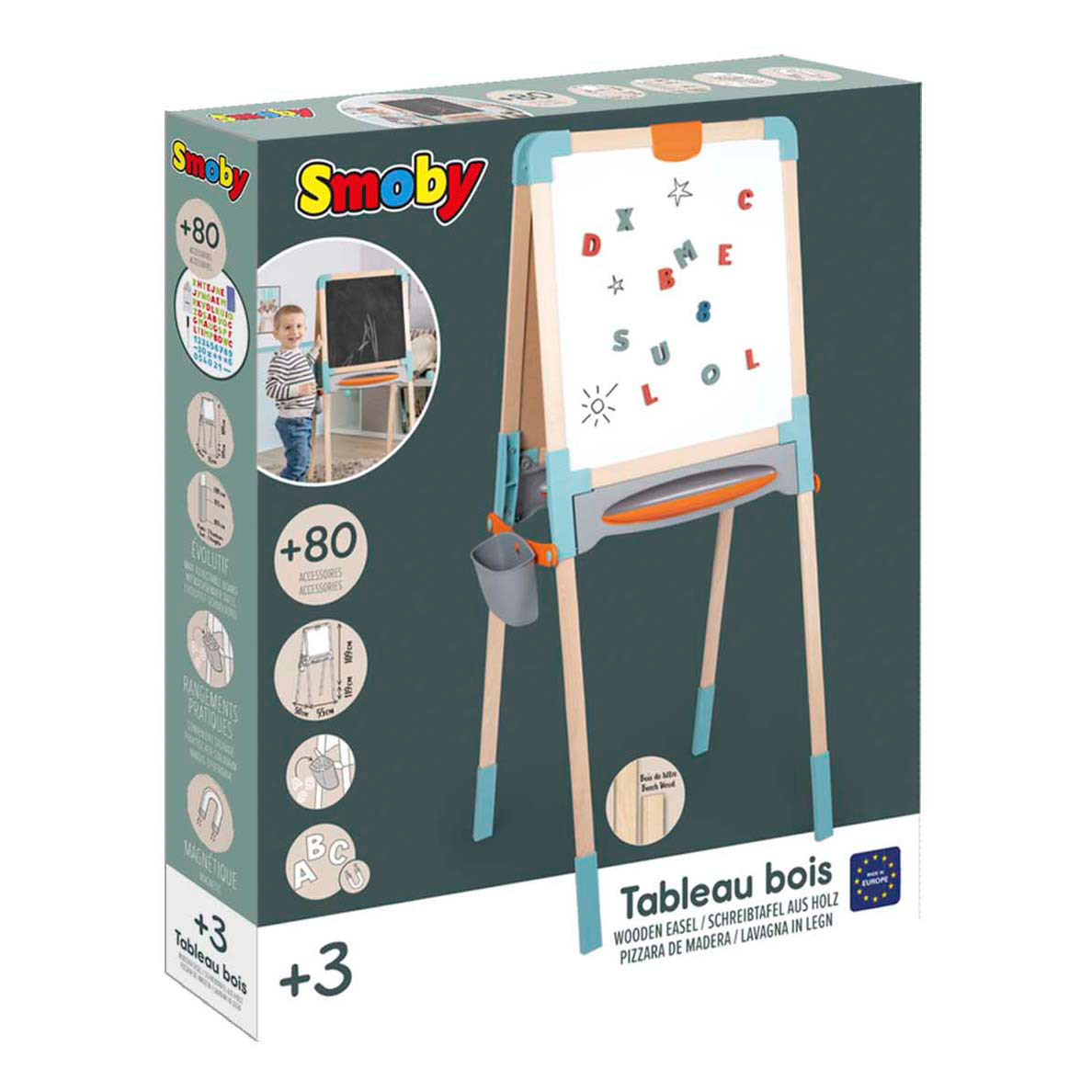 Smoby Magnetisch Schoolbord Hout