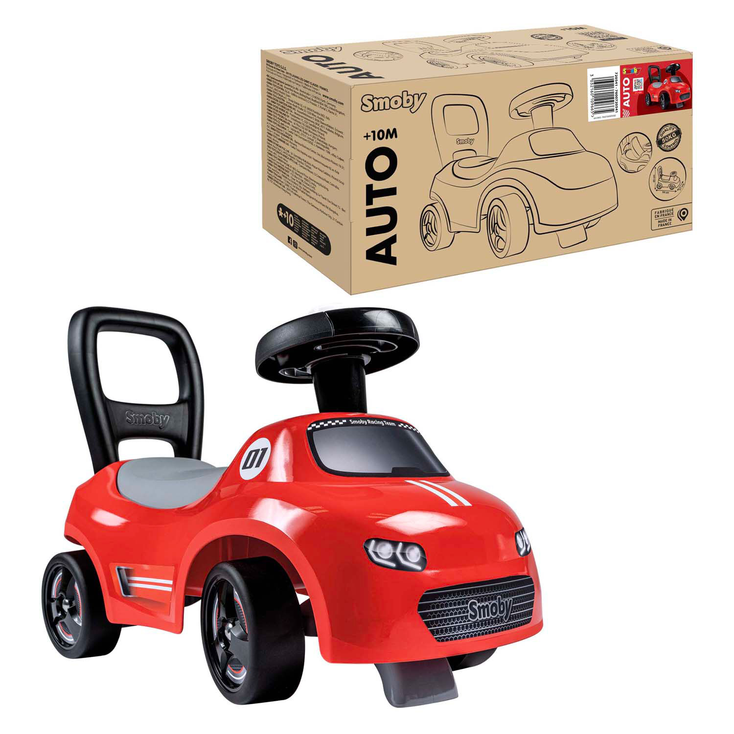 Smoby  Loopauto Rood