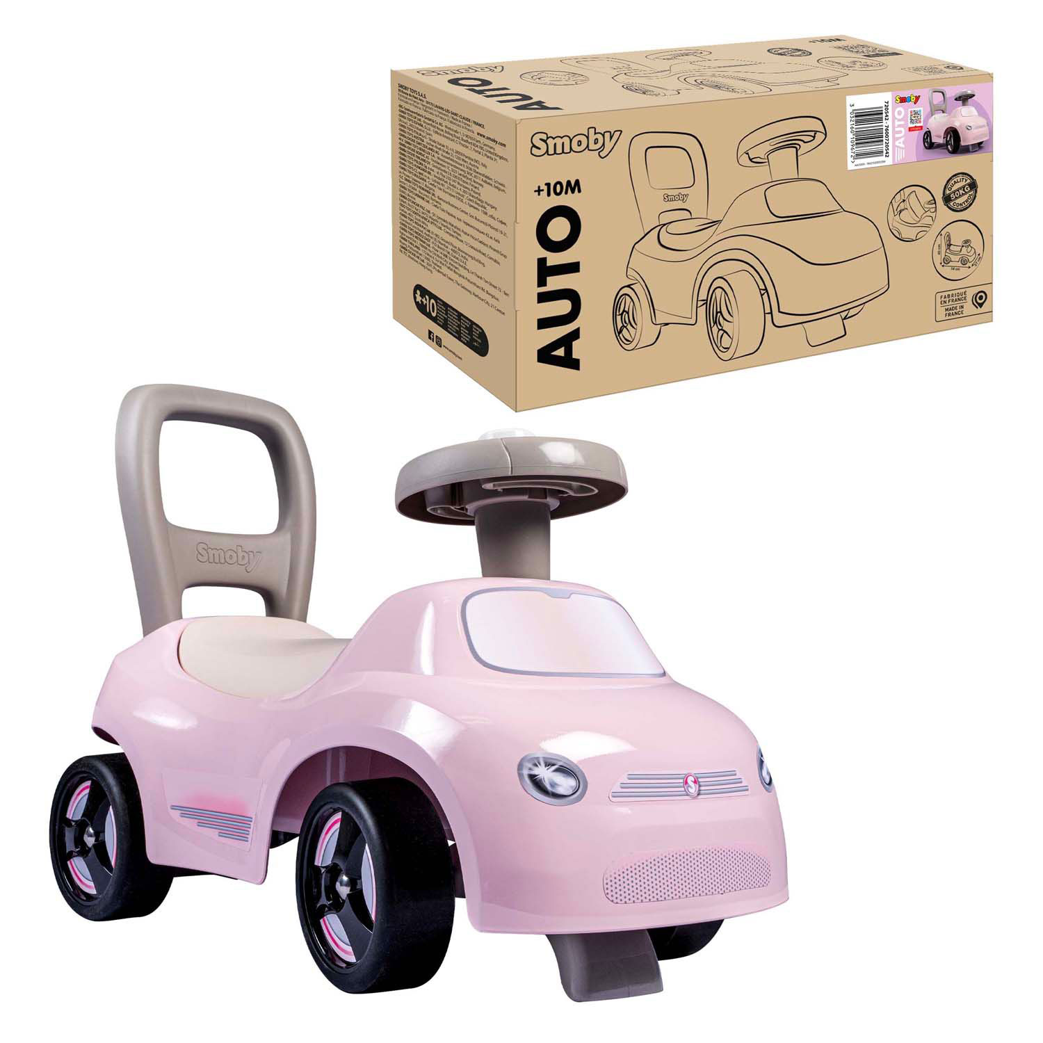 Smoby Loopauto Roze