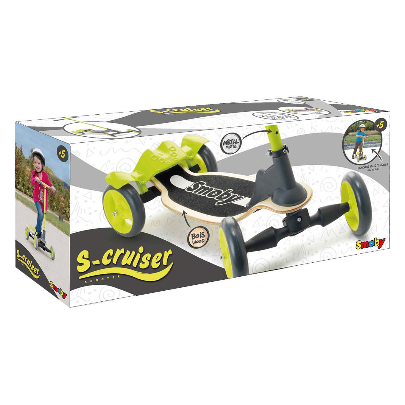 Smoby S-Cruiser Houten Step met 4 Wielen