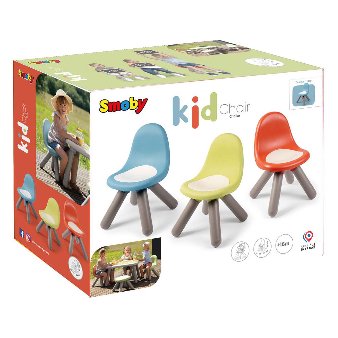 Smoby Life Kinderstoel Blauw