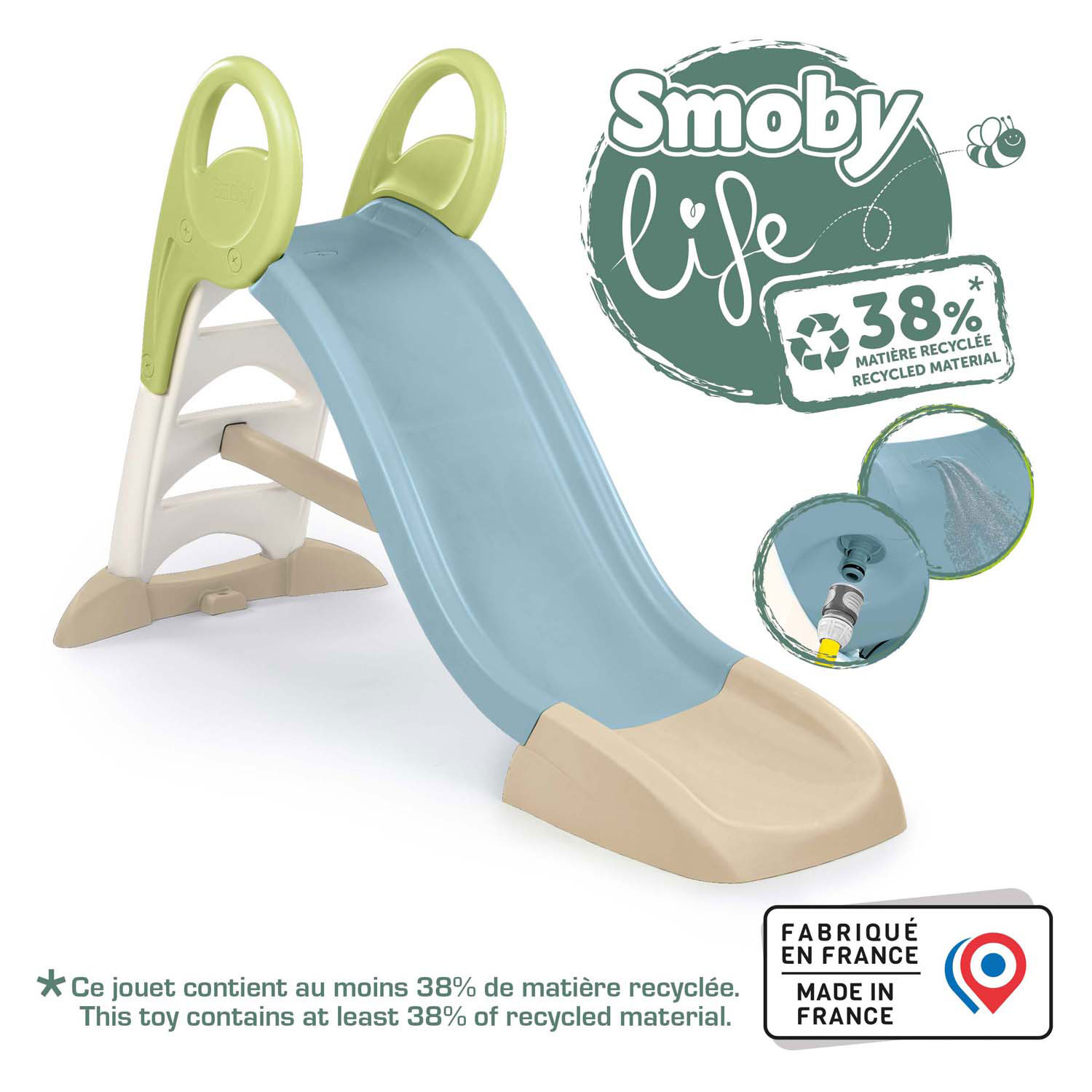 Smoby Life Glijbaan Groen Blauw, 150cm