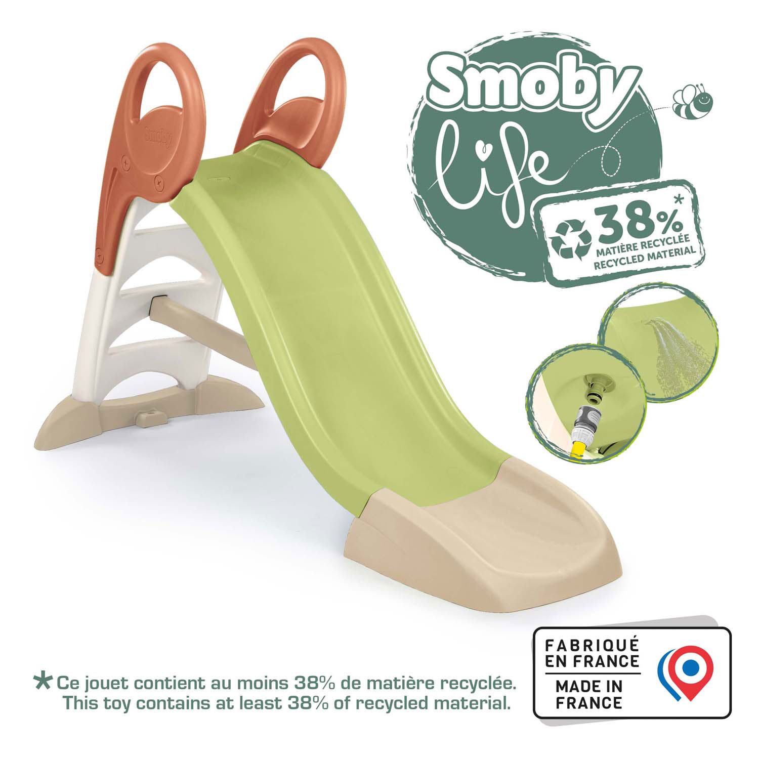 Smoby Life Glijbaan Groen Rood, 150cm