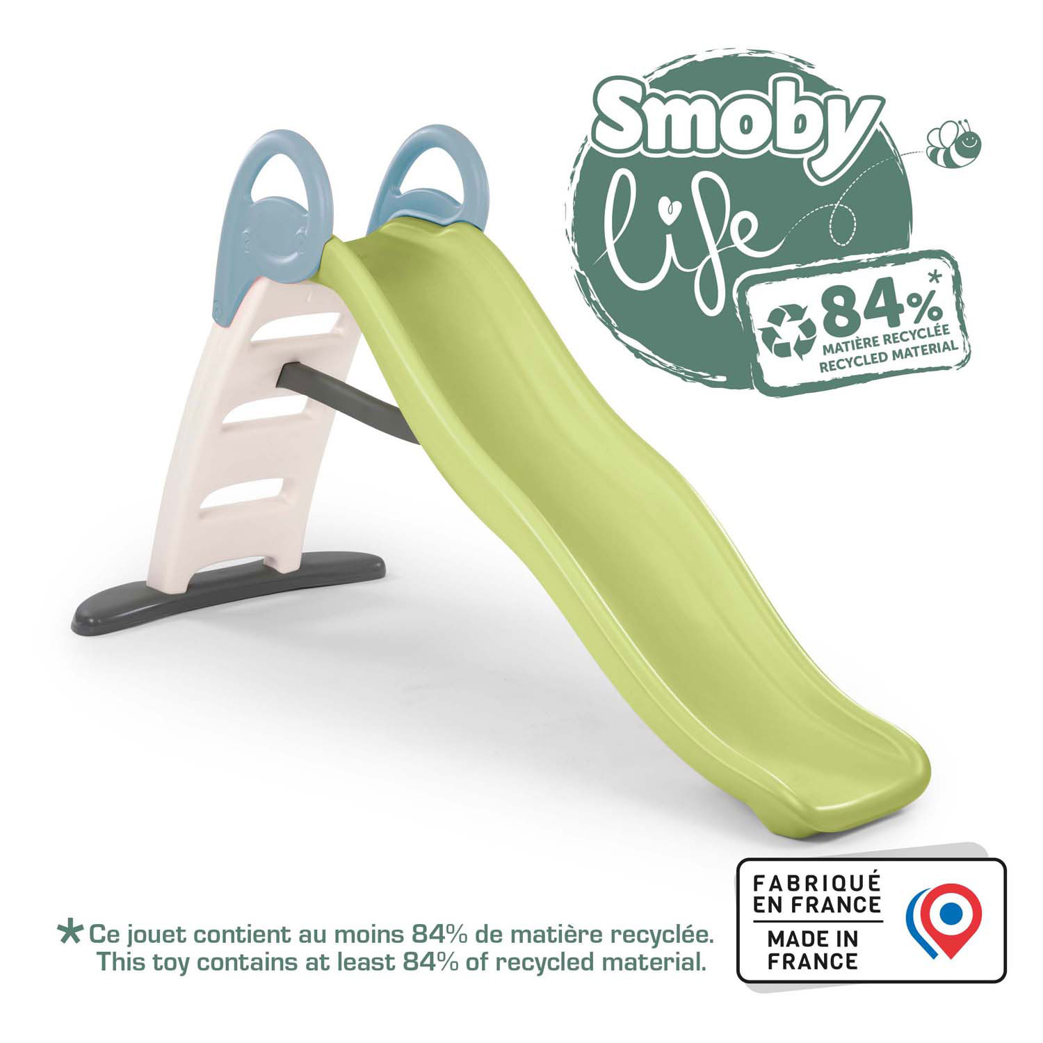 Smoby Life Glijbaan Golvend Groen met Wateraansluiting, 217cm