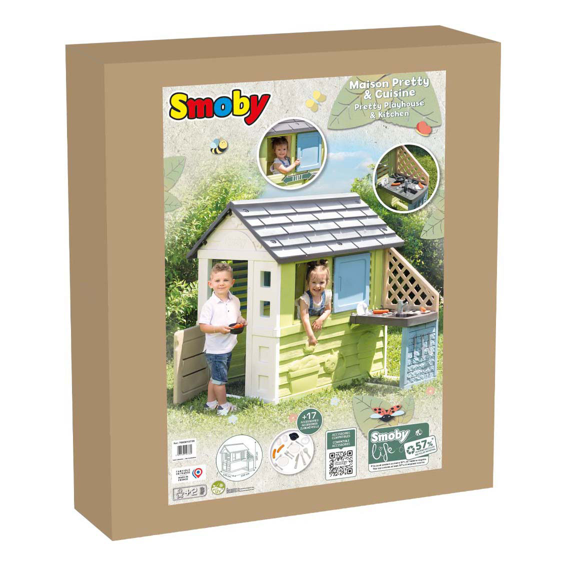 Smoby Life Speelhuis met Buitenkeuken