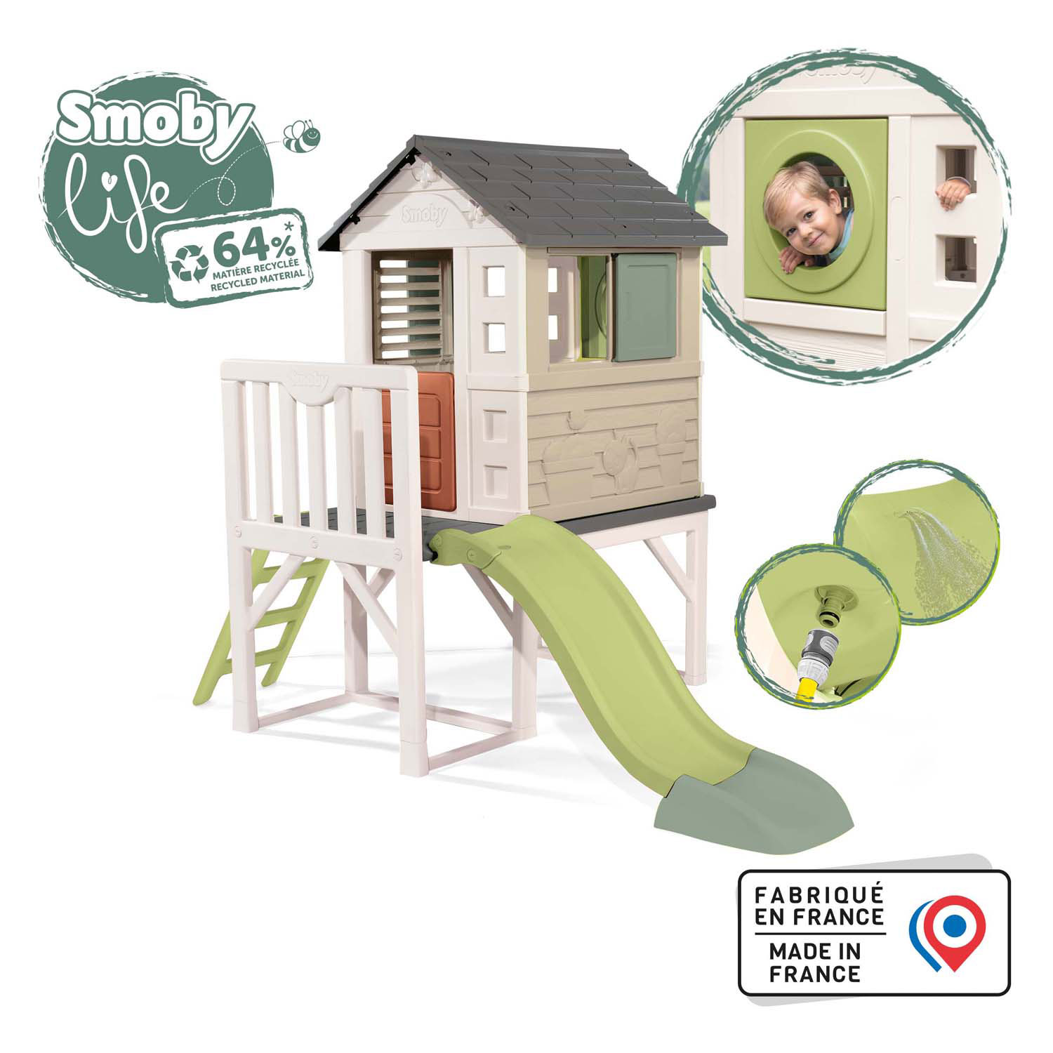 Smoby Life Speelhuis met Glijbaan op Poten