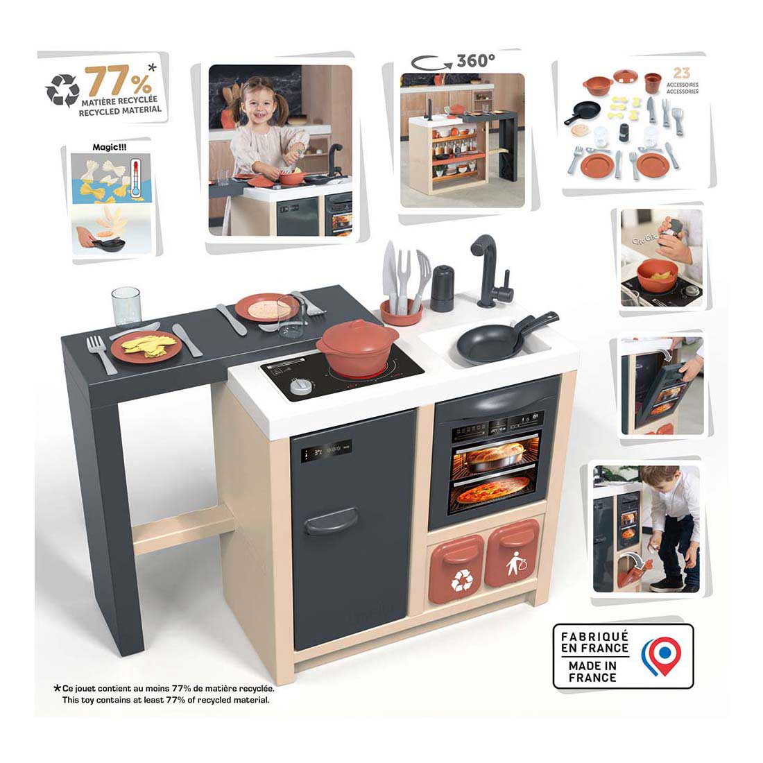 Smoby Keukeneiland - incl. 34 Accessoires