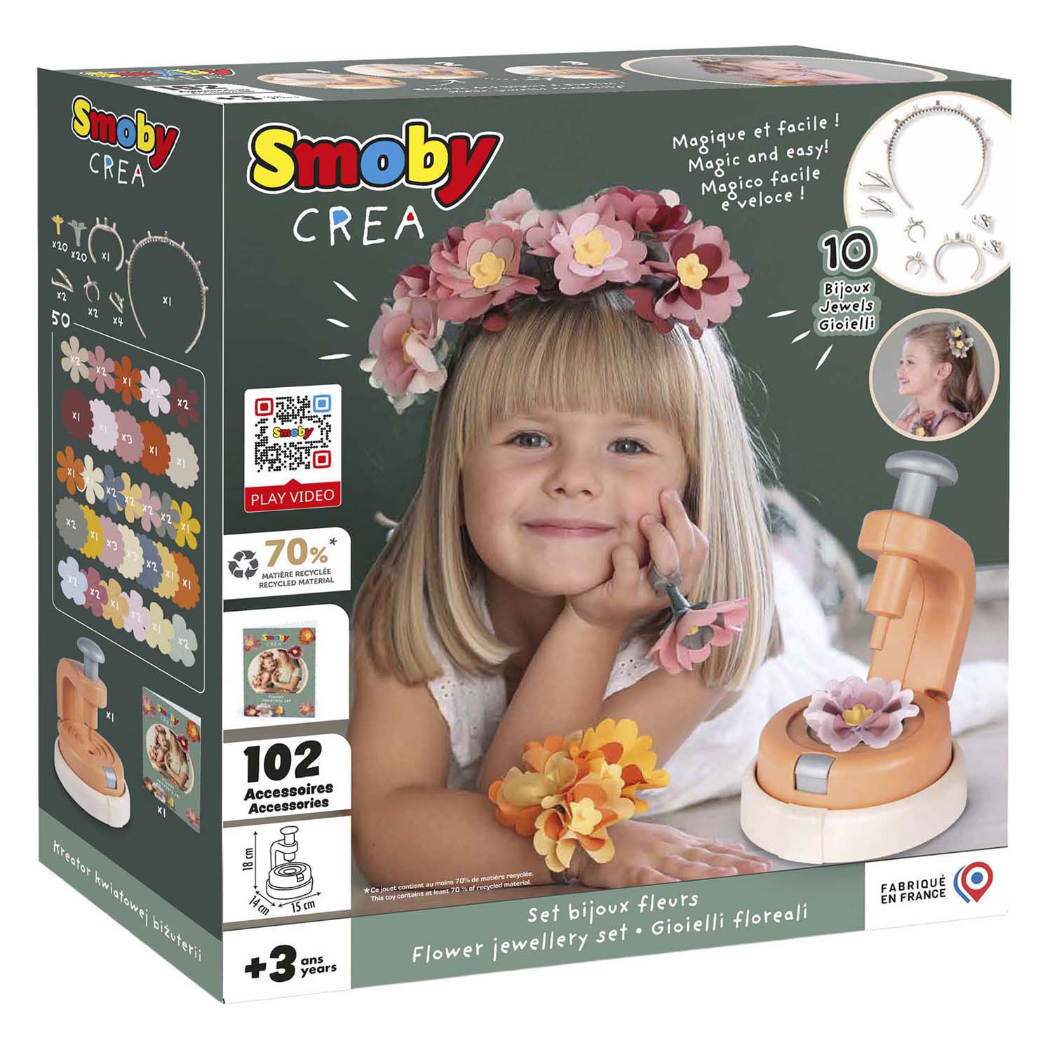 Kit de création de bijoux en forme de fleurs Smoby