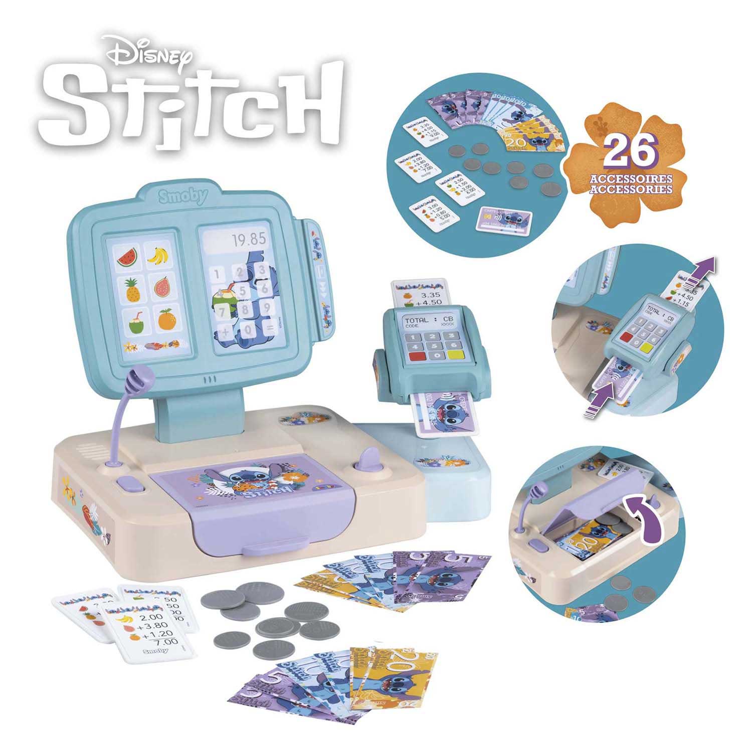 Caisse enregistreuse Smoby Stitch avec accessoires
