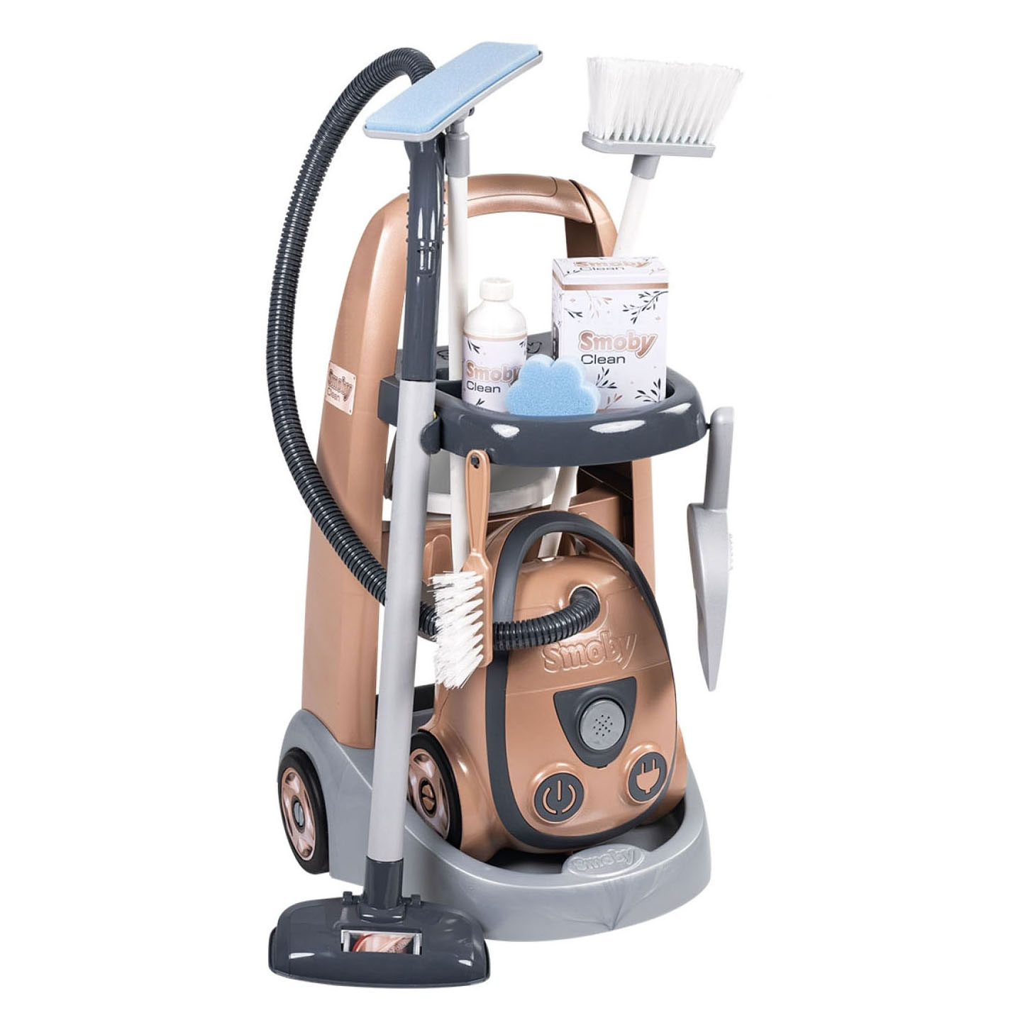 Smoby Schoonmaaktrolley met Stofzuiger