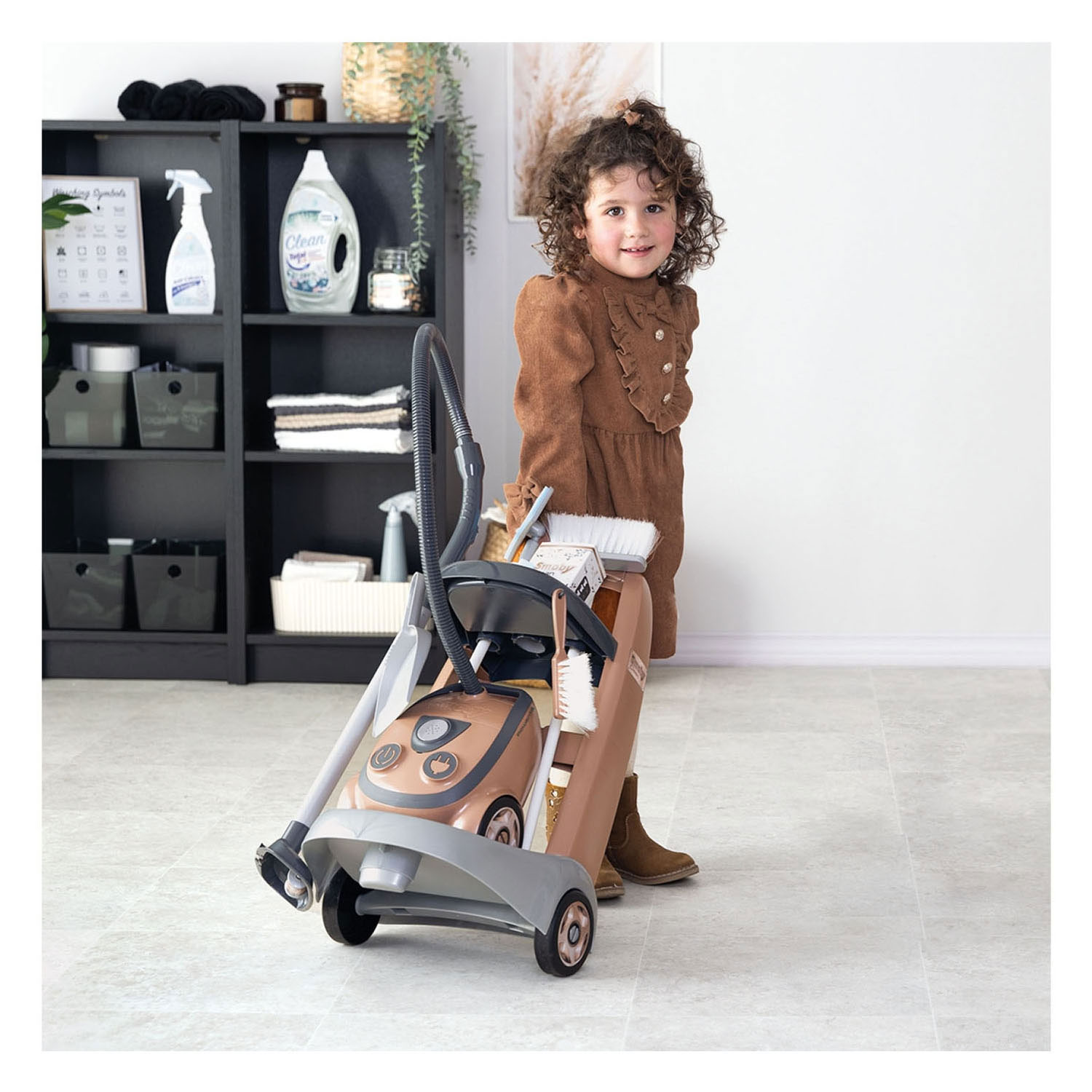 Smoby Schoonmaaktrolley met Stofzuiger