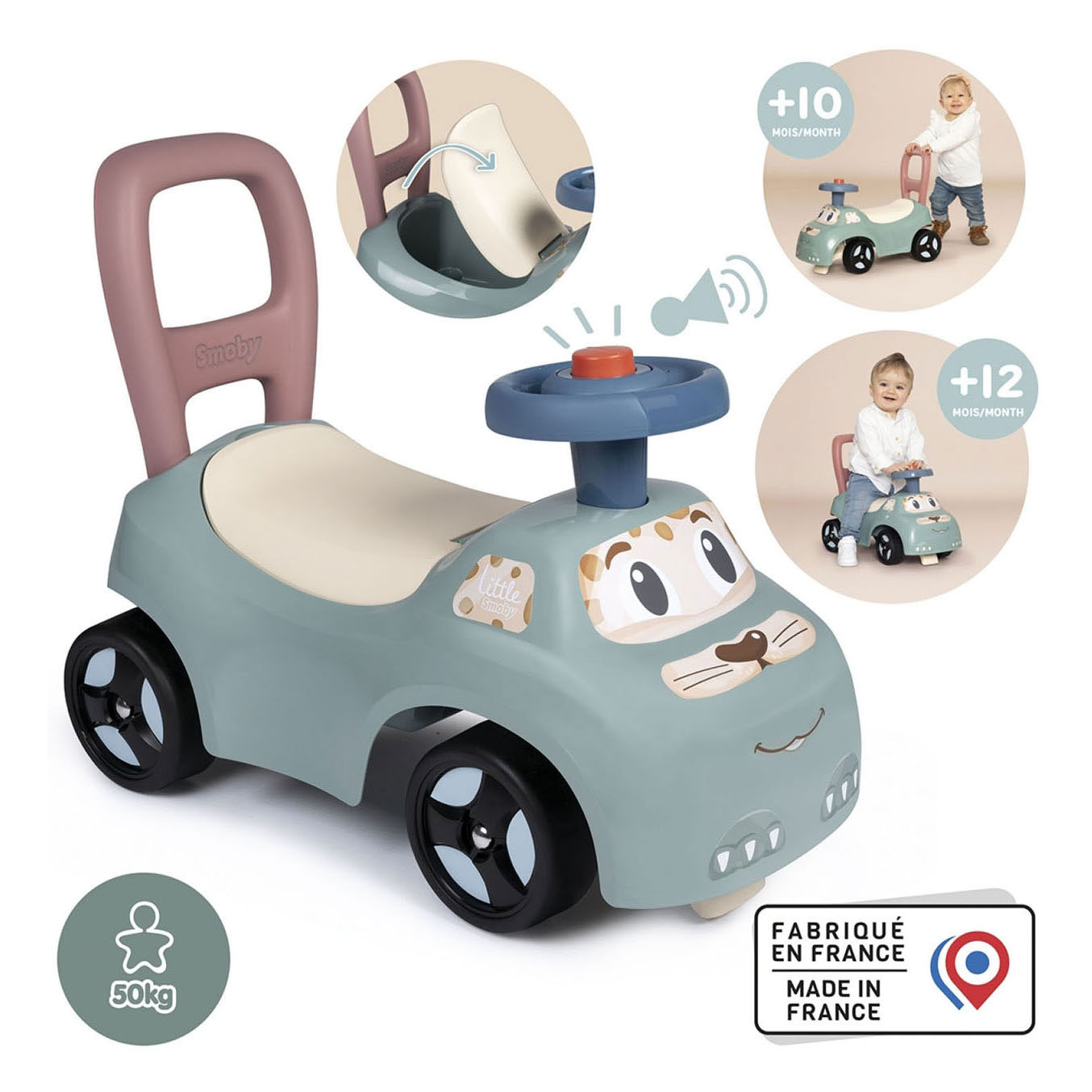 Petit wagonnet à pédales Smoby Loopwagon