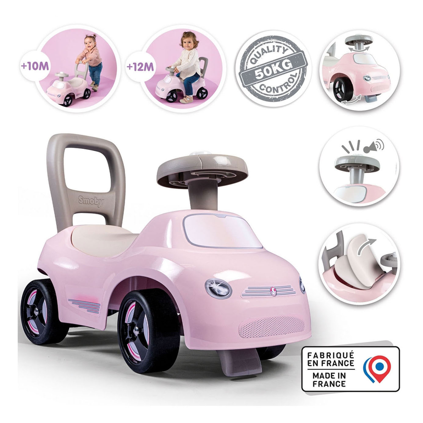 Smoby Loopauto Ride On - Rose