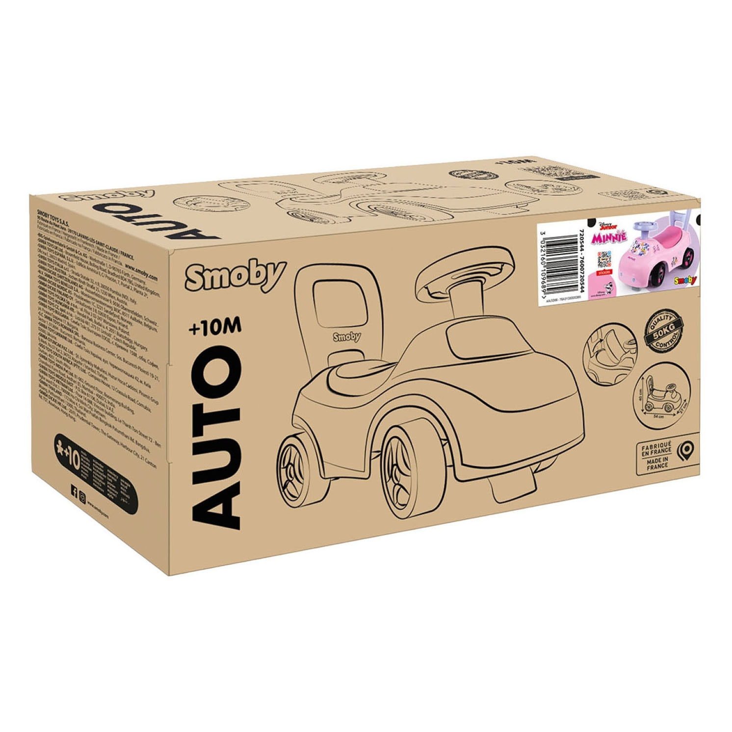 Voiture Minnie Mouse Smoby Loopauto - Rose