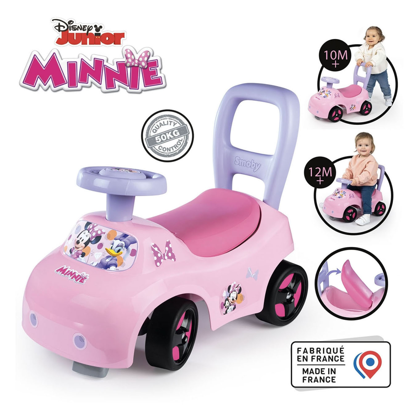 Voiture Minnie Mouse Smoby Loopauto - Rose