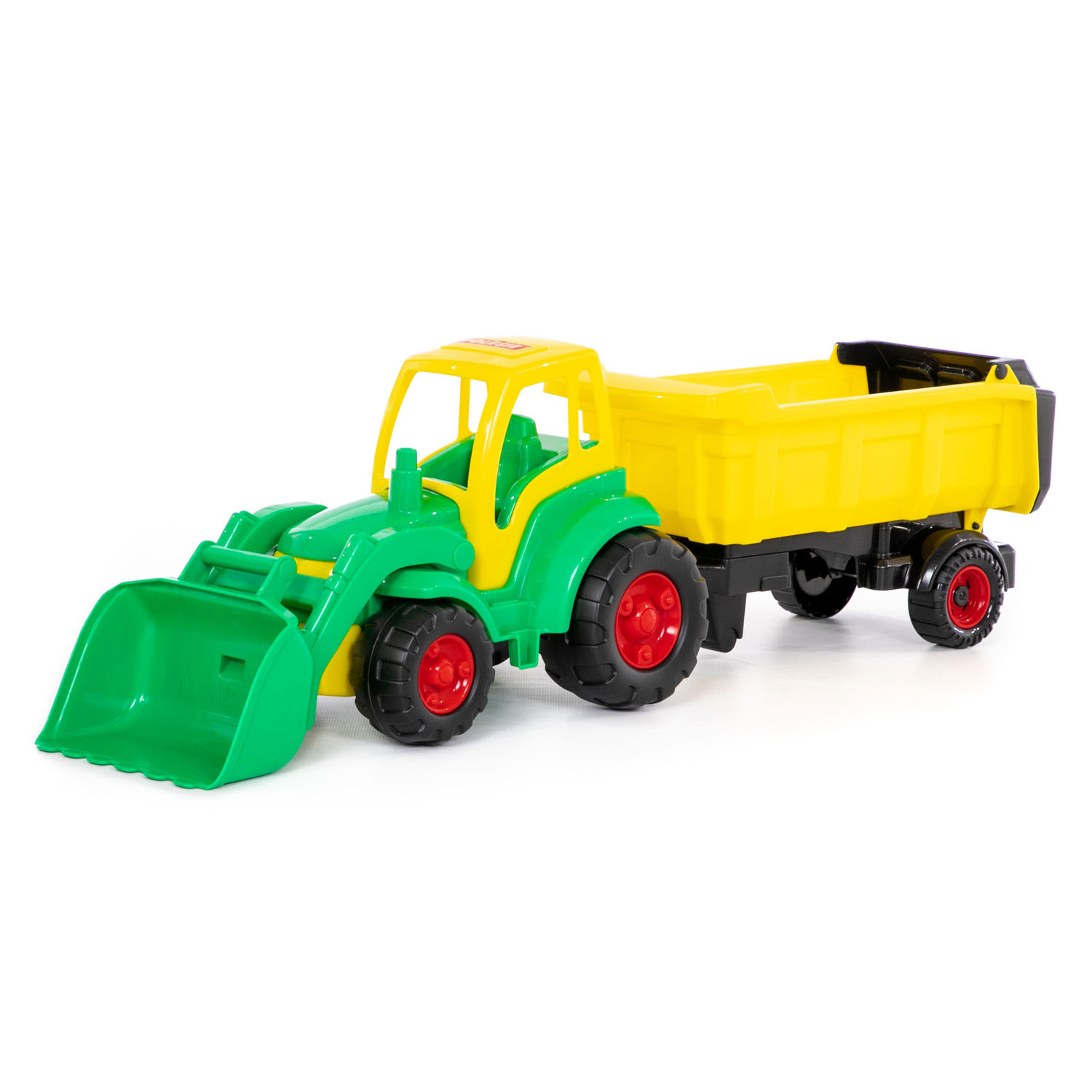 Polesie Tractor met Voorlader en Aanhanger