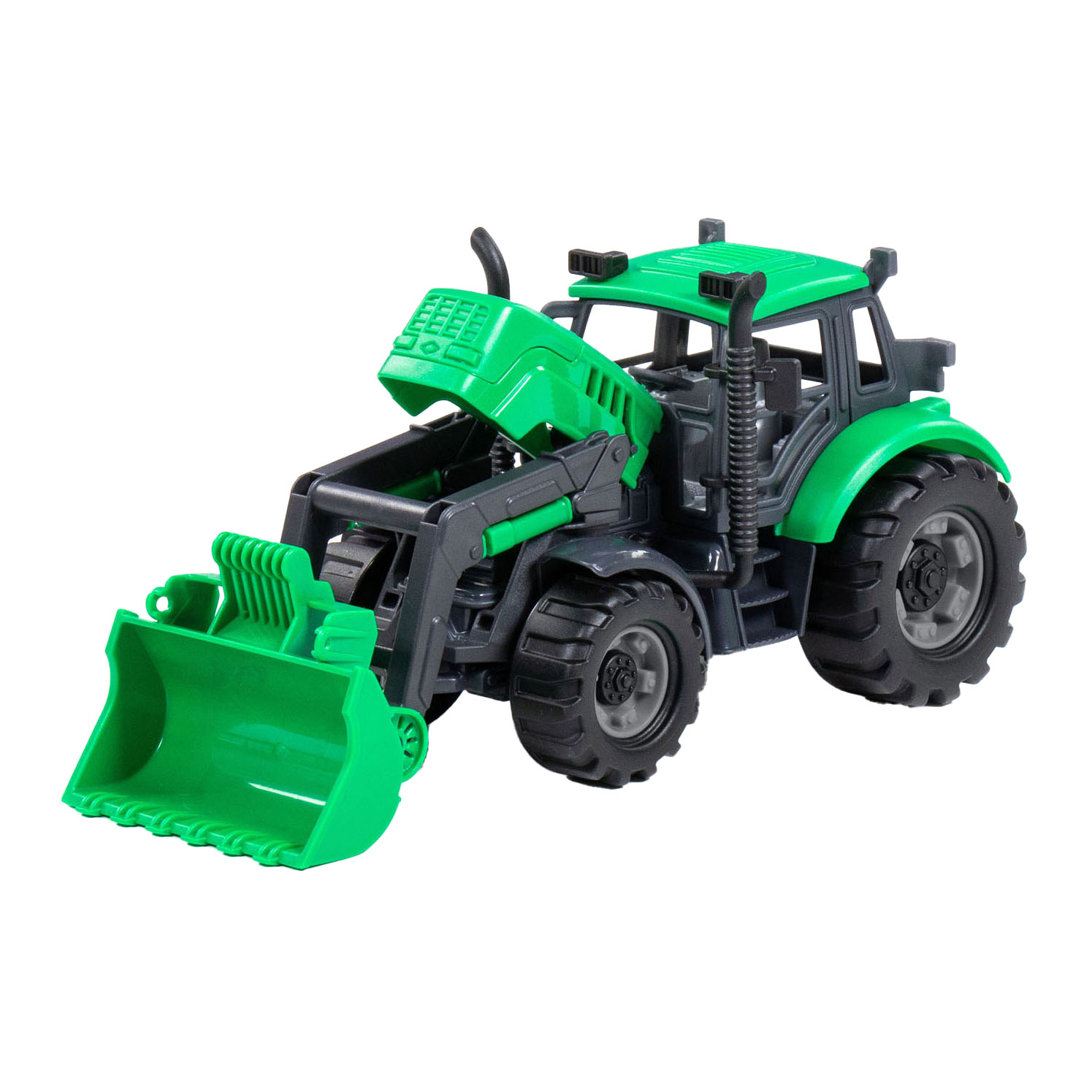 Cavallino Traktor mit Schaufel grün, Maßstab 1:32